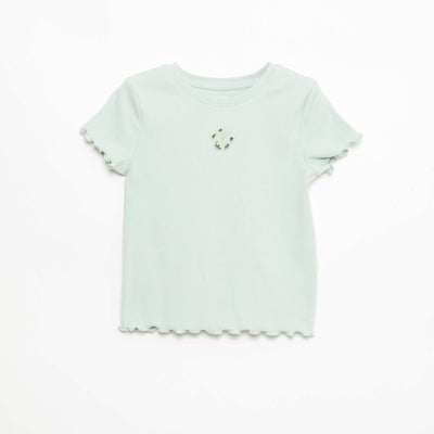T-shirt à manches courtesavec forme ajourée VERT