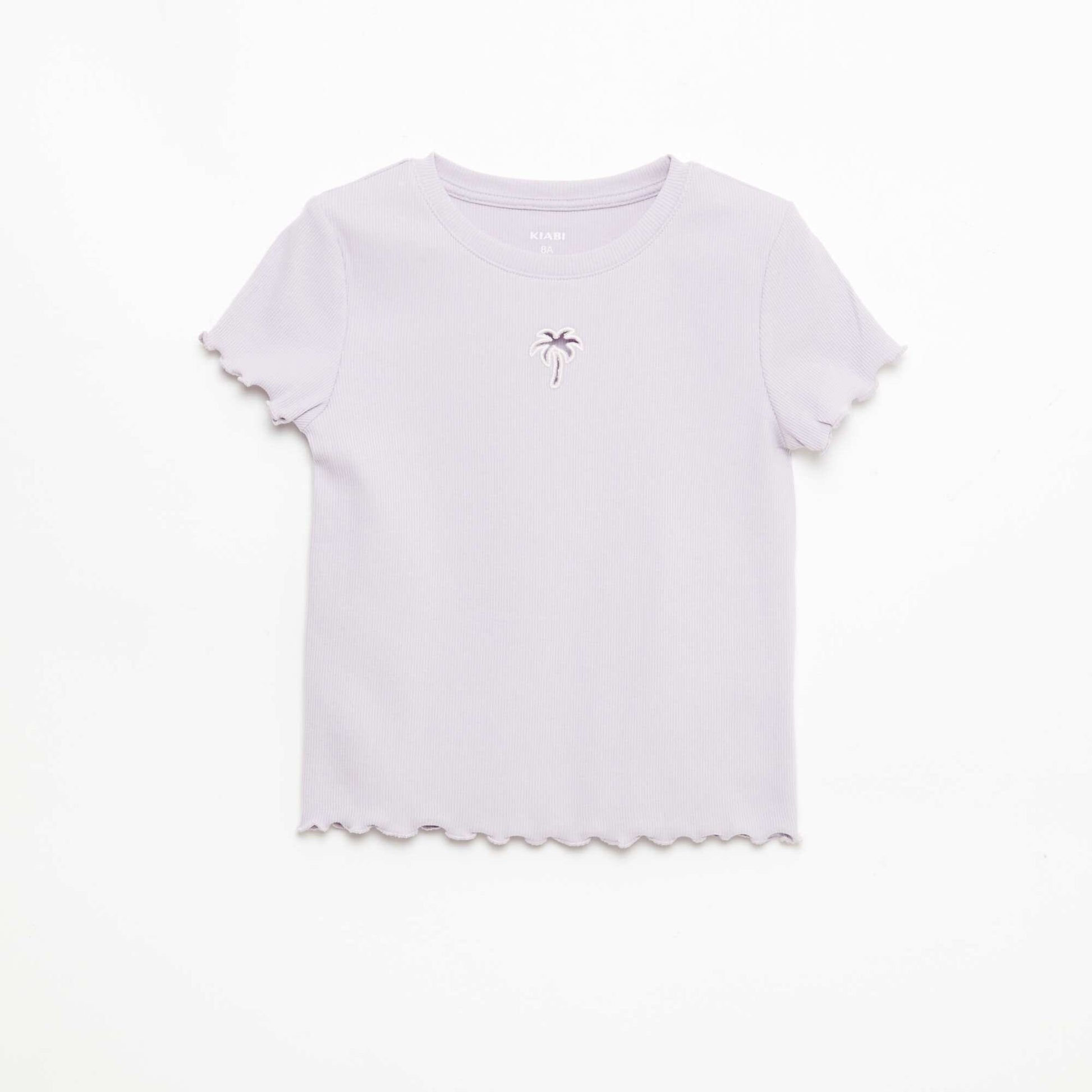 T-shirt à manches courtesavec forme ajourée VIOLET