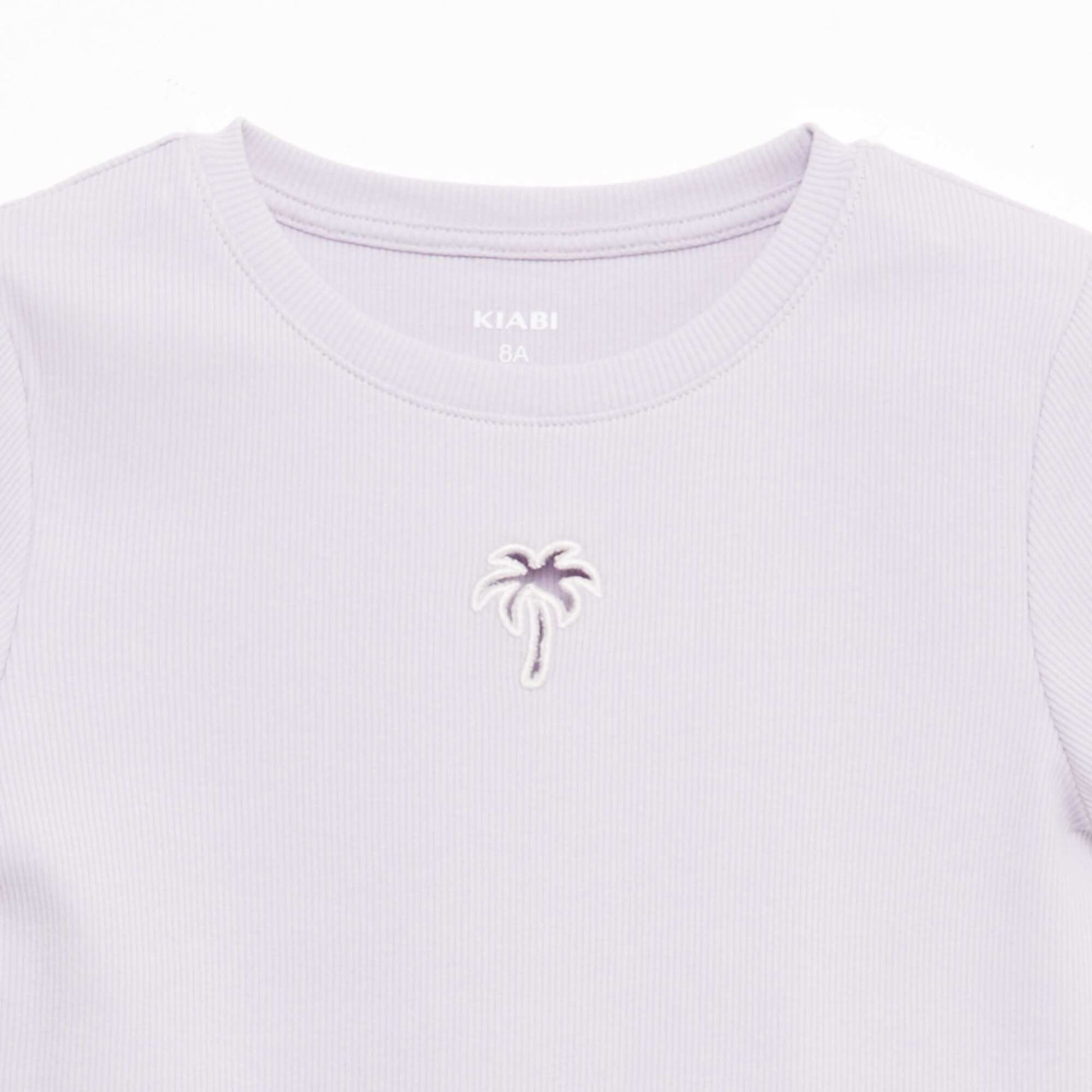T-shirt à manches courtesavec forme ajourée VIOLET
