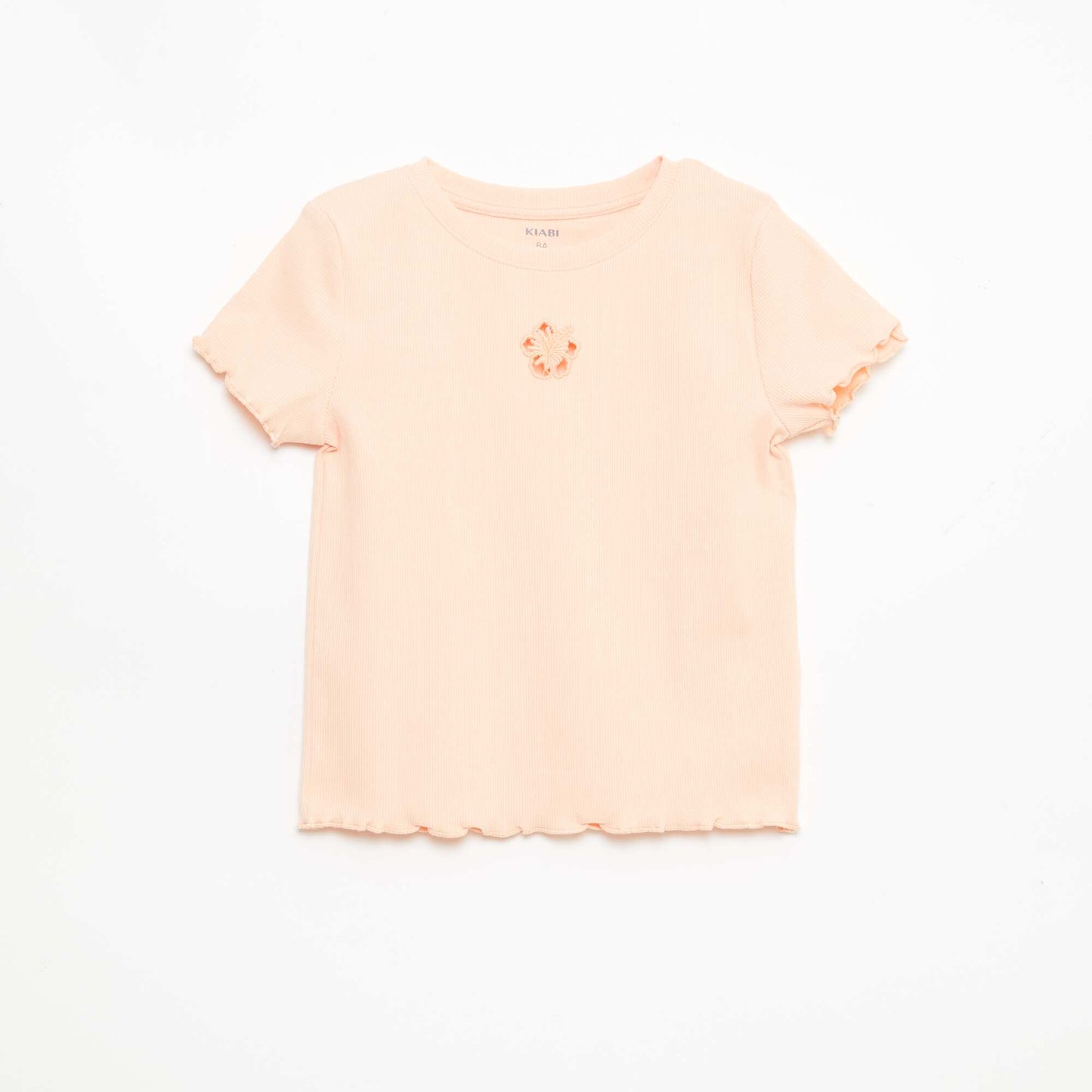 T-shirt à manches courtesavec forme ajourée ORANGE