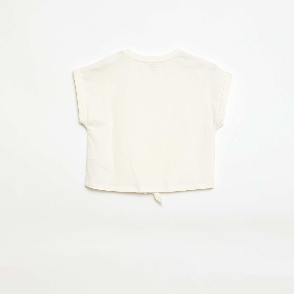 T-shirt avec nœud à la taille BLANC