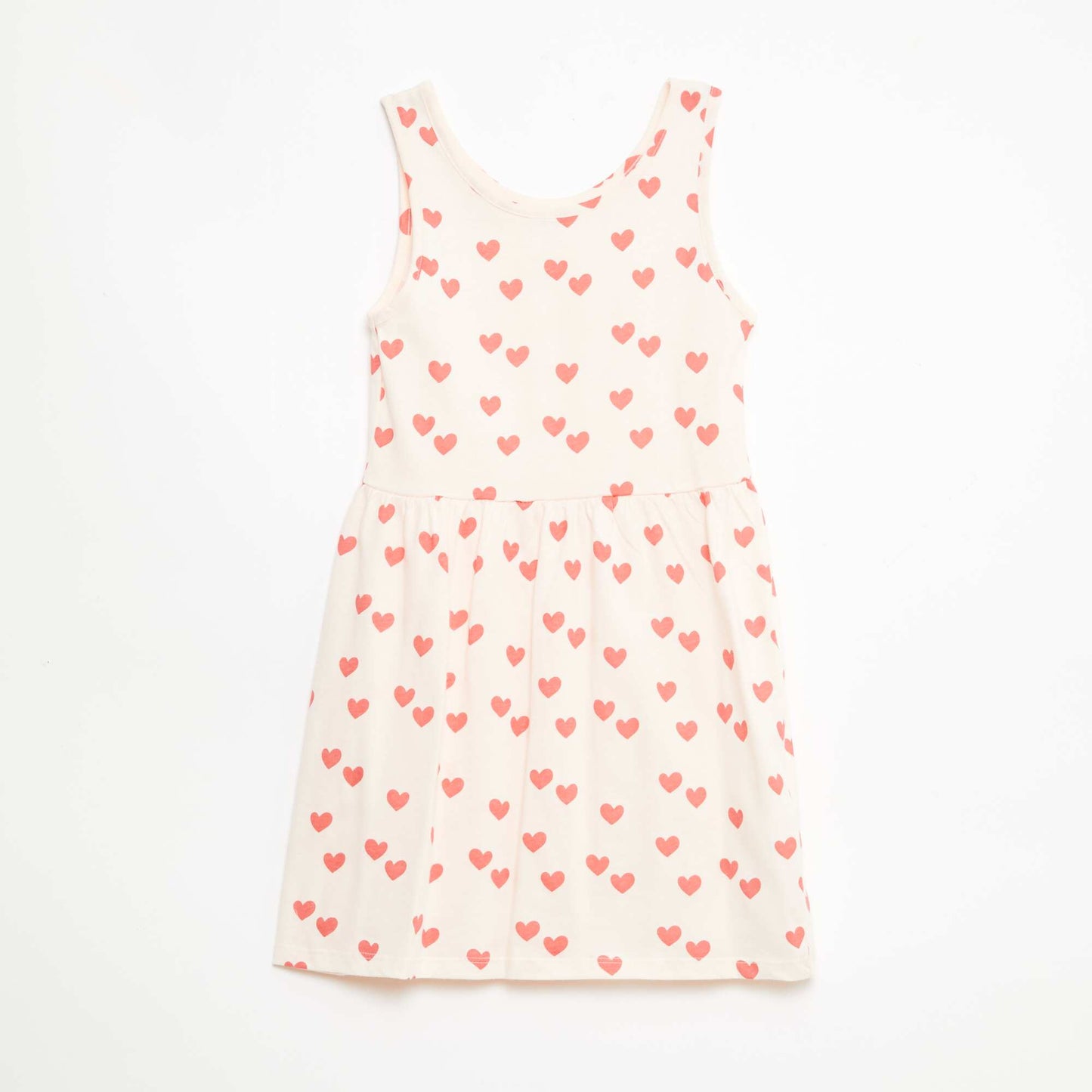 Robe en maille légère fine bretelles all-over en coton ROUGE