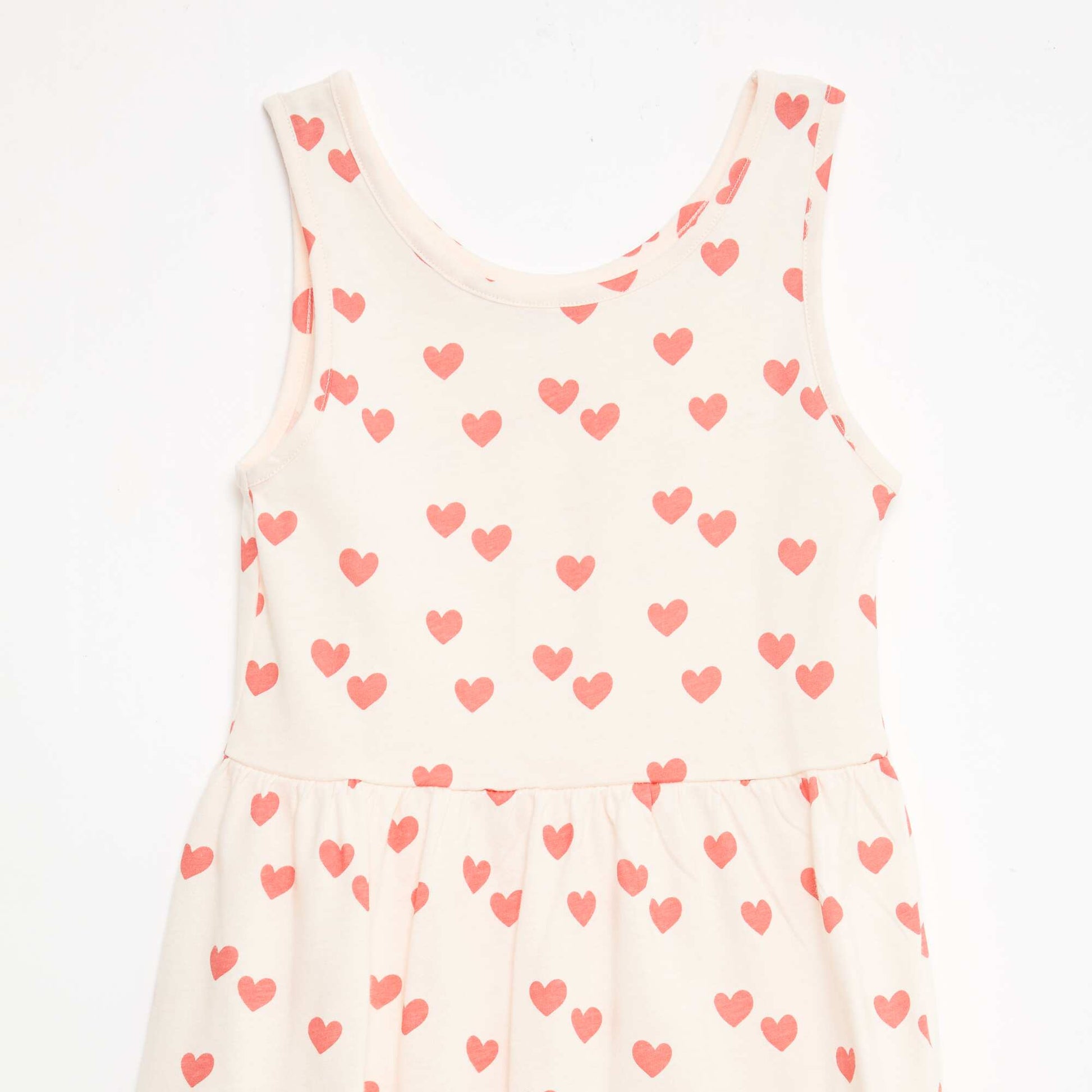 Robe en maille légère fine bretelles all-over en coton ROUGE