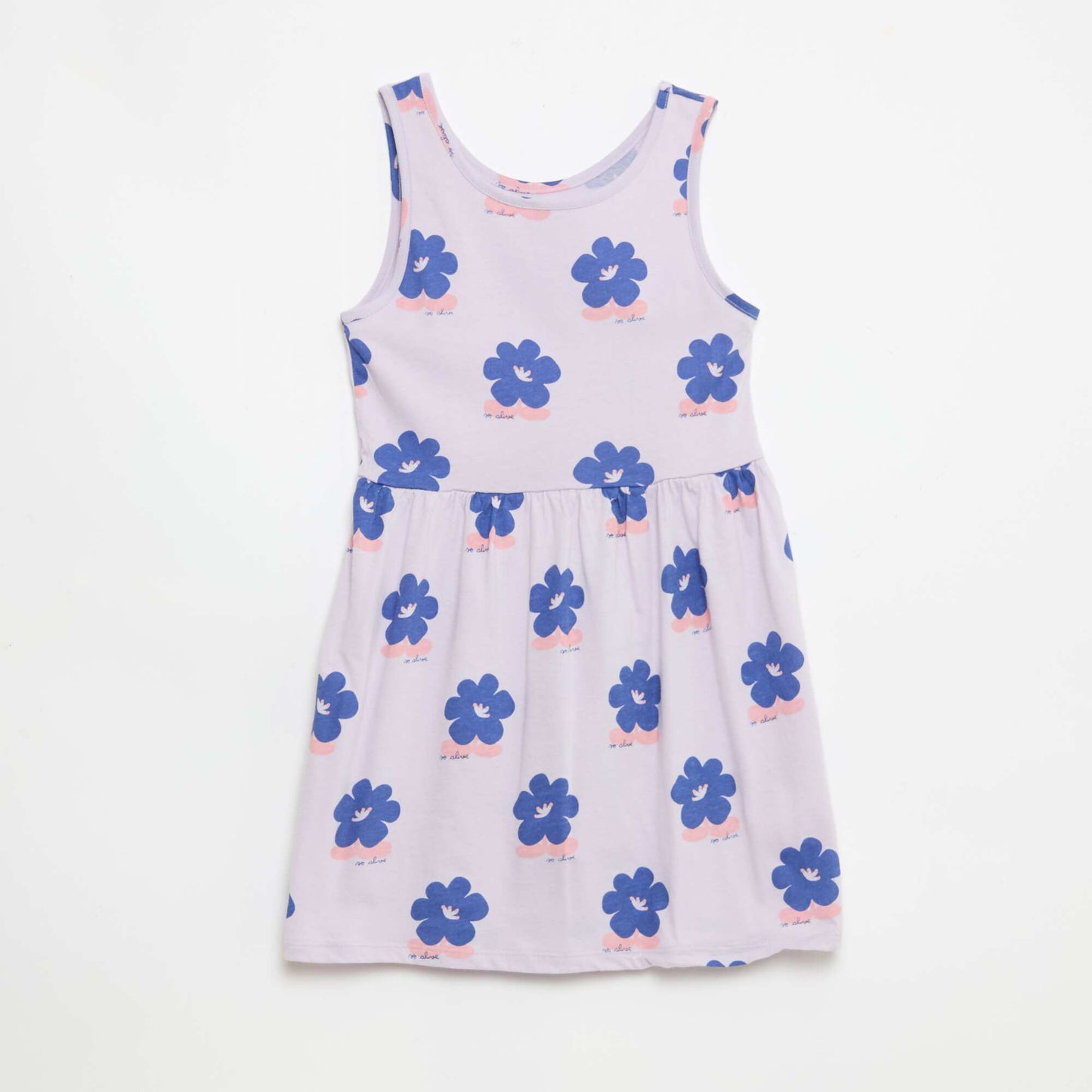 Robe en maille légère fine bretelles all-over en coton VIOLET