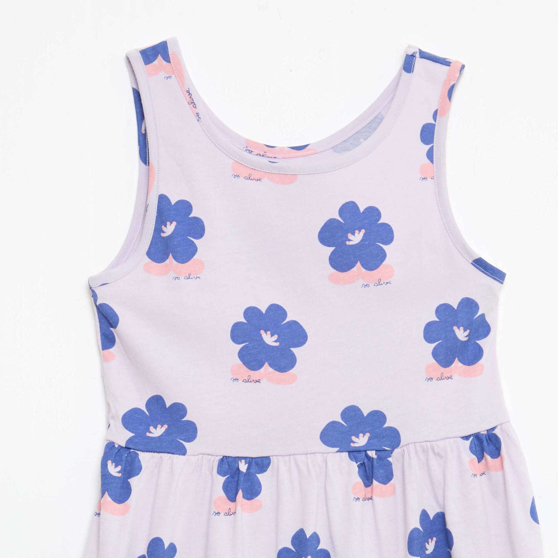 Robe en maille légère fine bretelles all-over en coton VIOLET