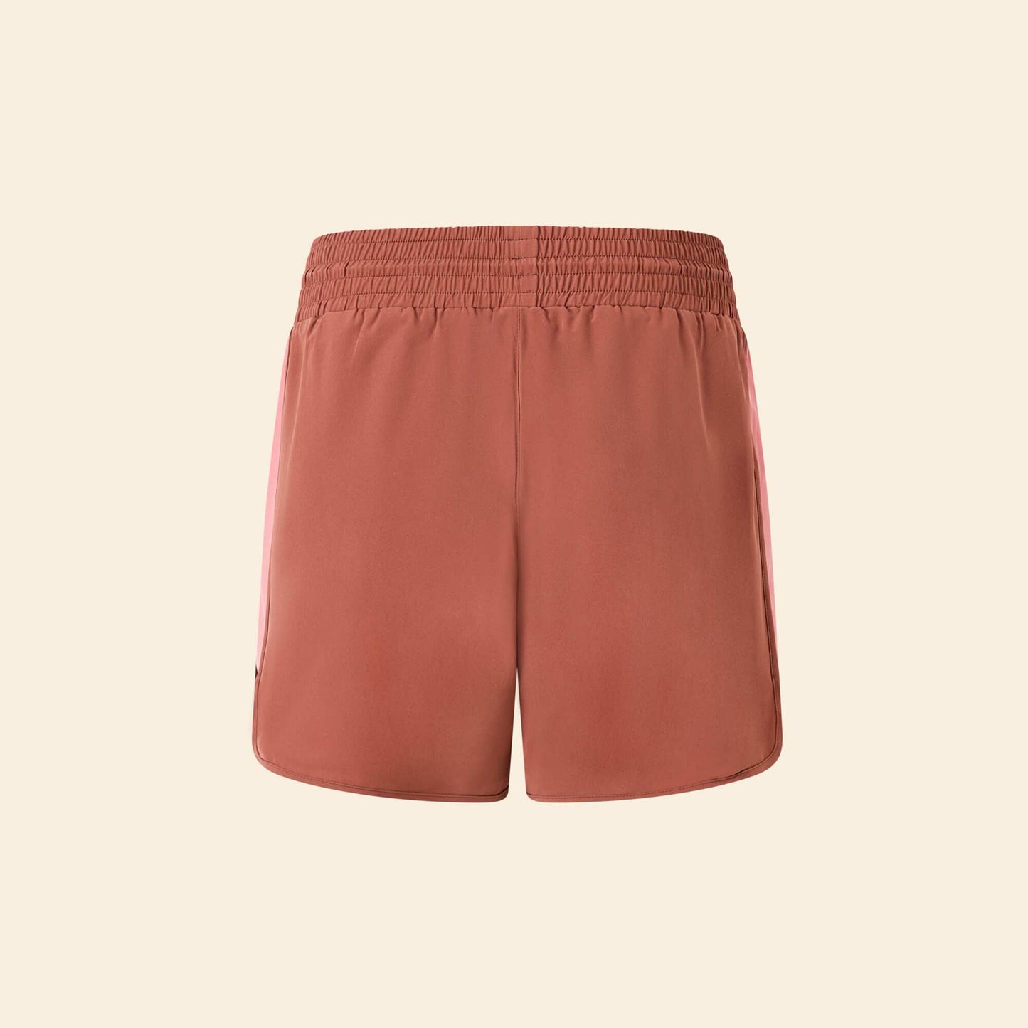Short de sport color block MARRON