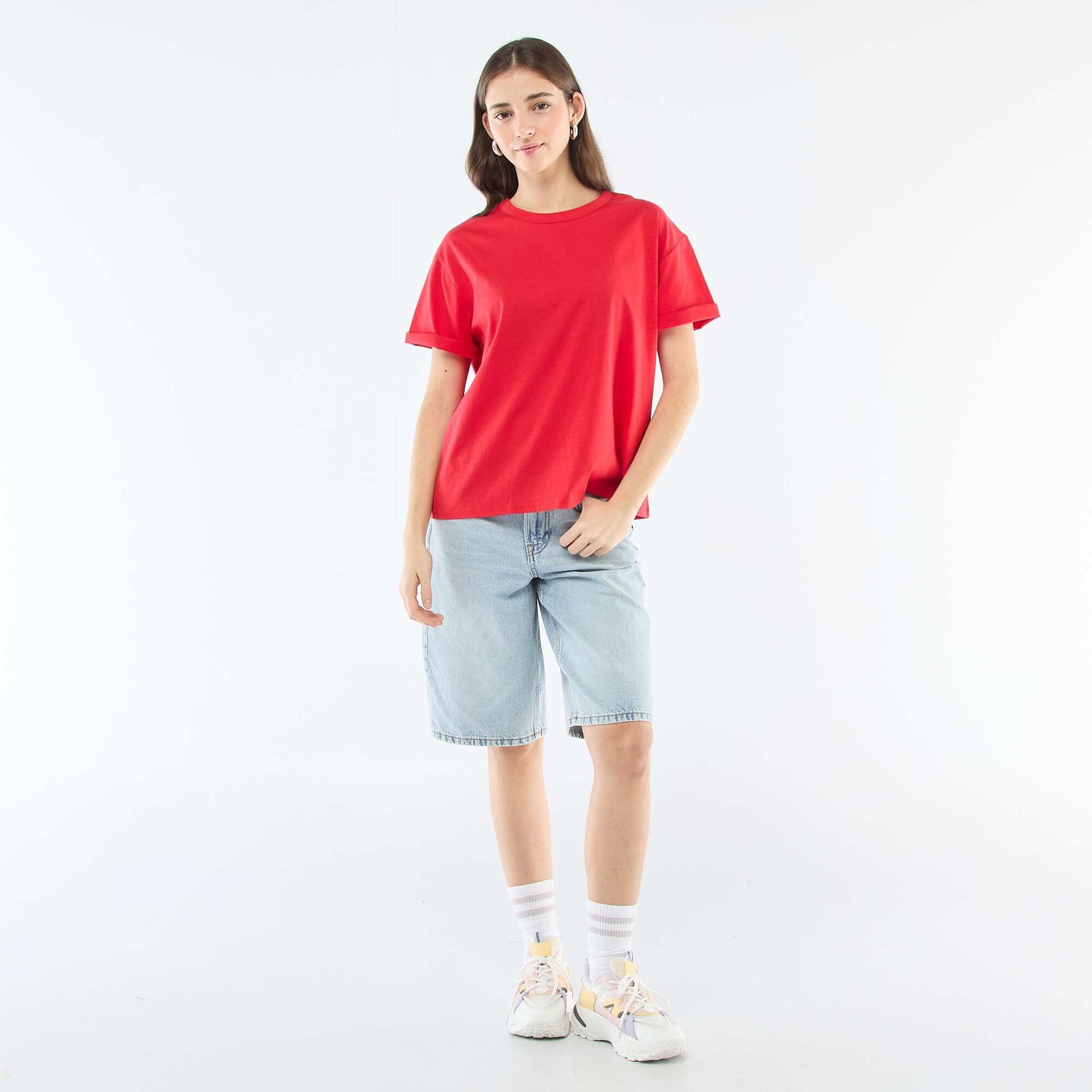 Tee-shirt uni manches courtes ROUGE
