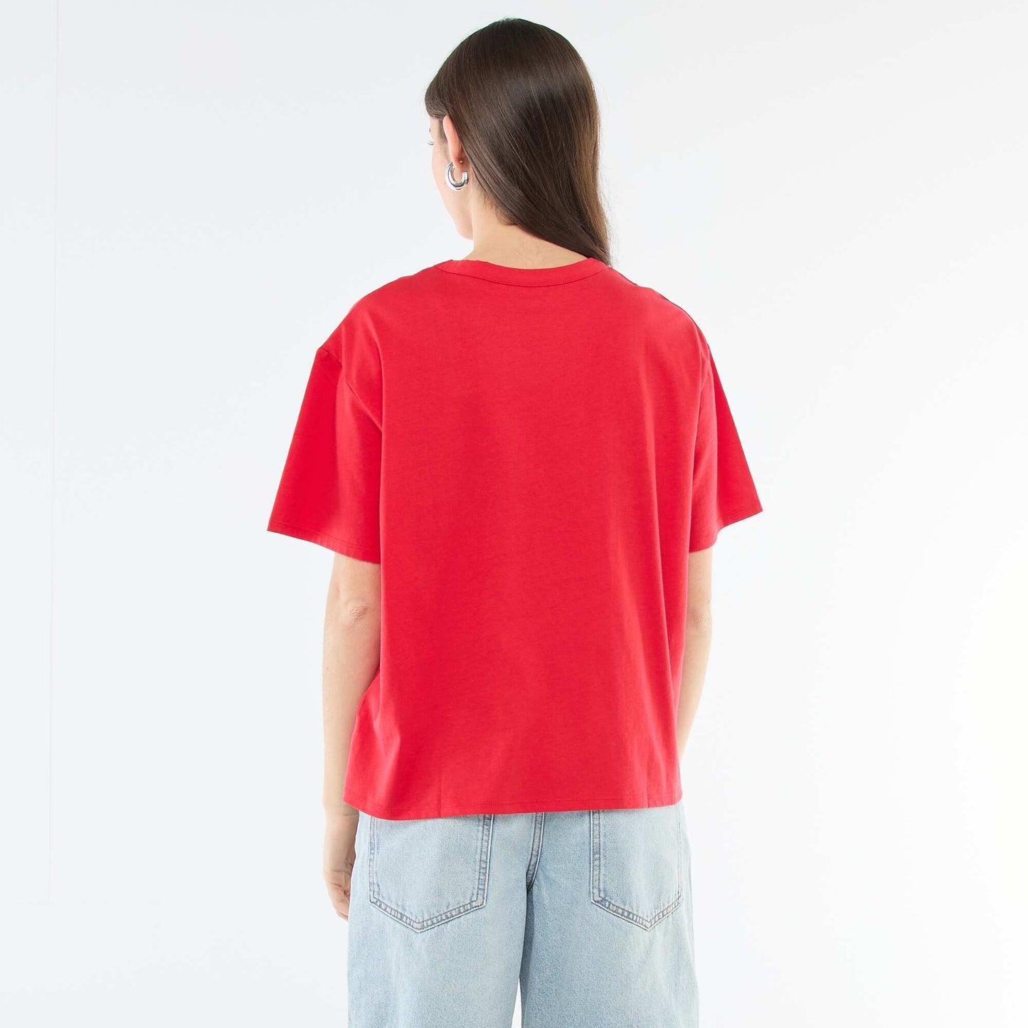 Tee-shirt uni manches courtes ROUGE