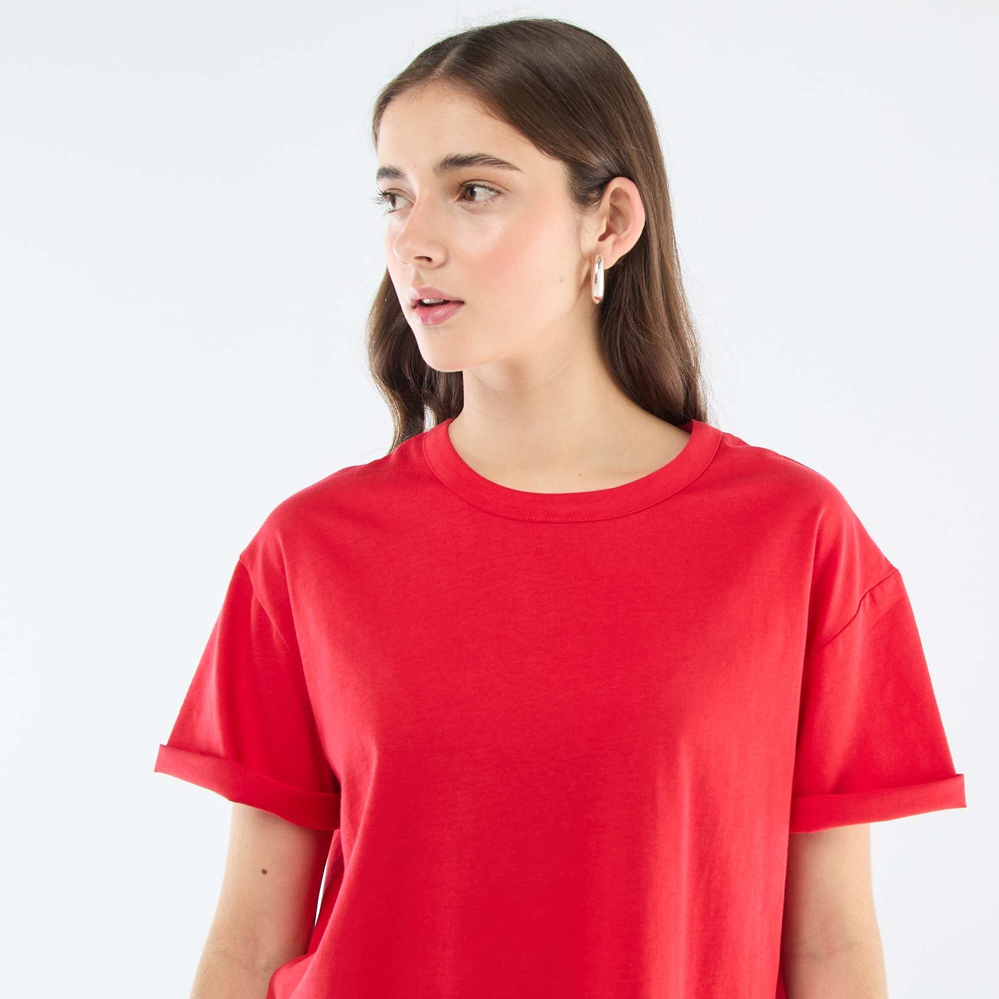 Tee-shirt uni manches courtes ROUGE