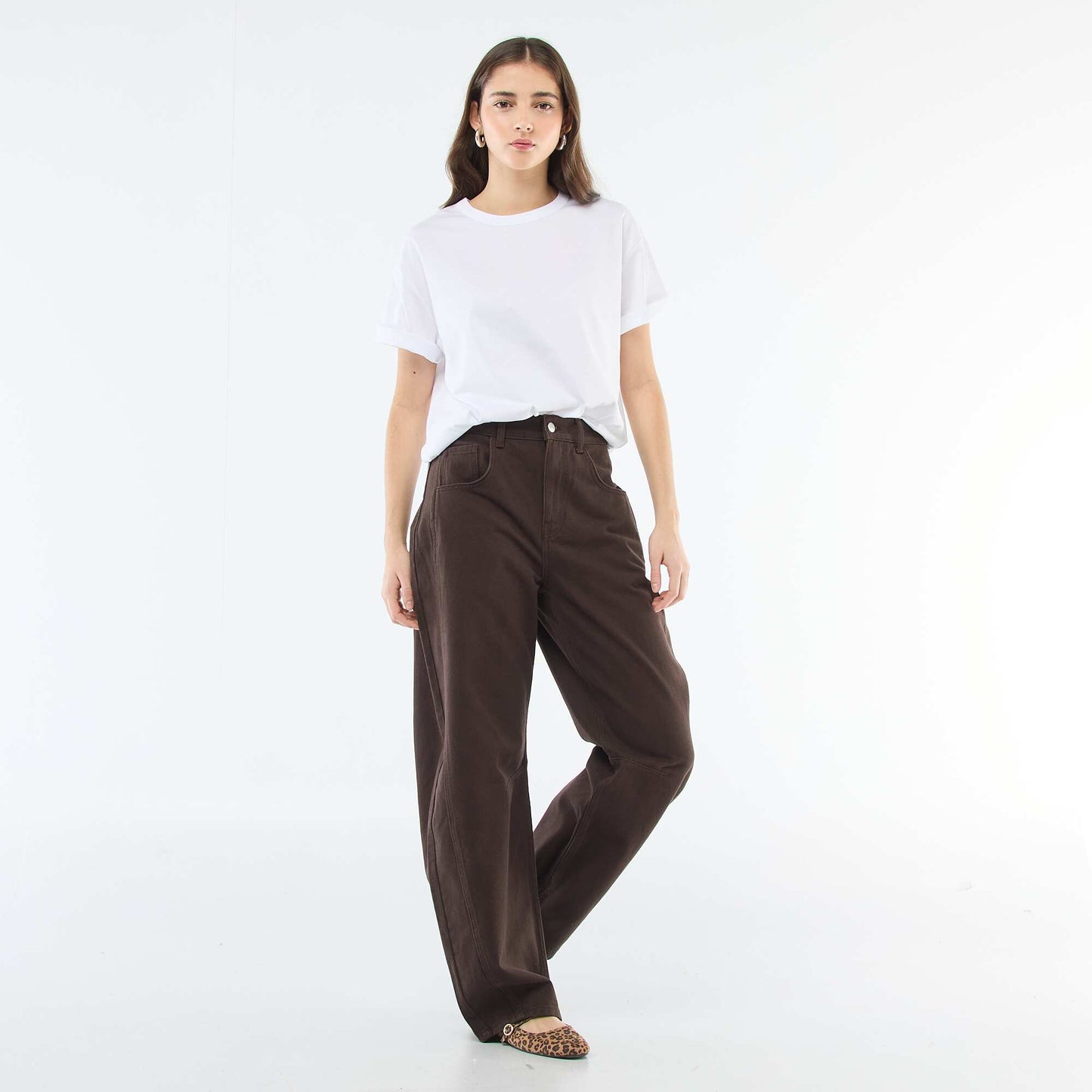 Tee-shirt uni manches courtes BLANC