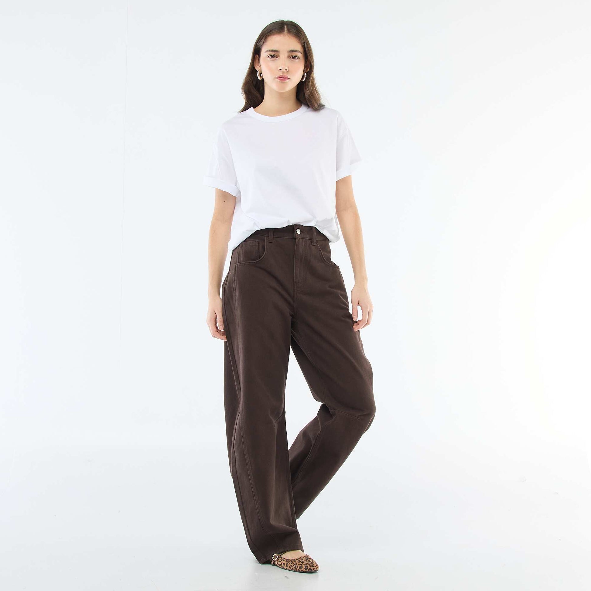 Tee-shirt uni manches courtes BLANC