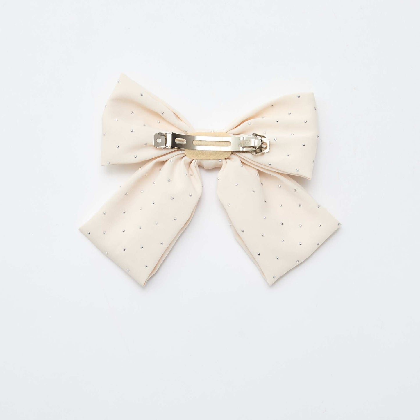 Pince nœud à strass BEIGE