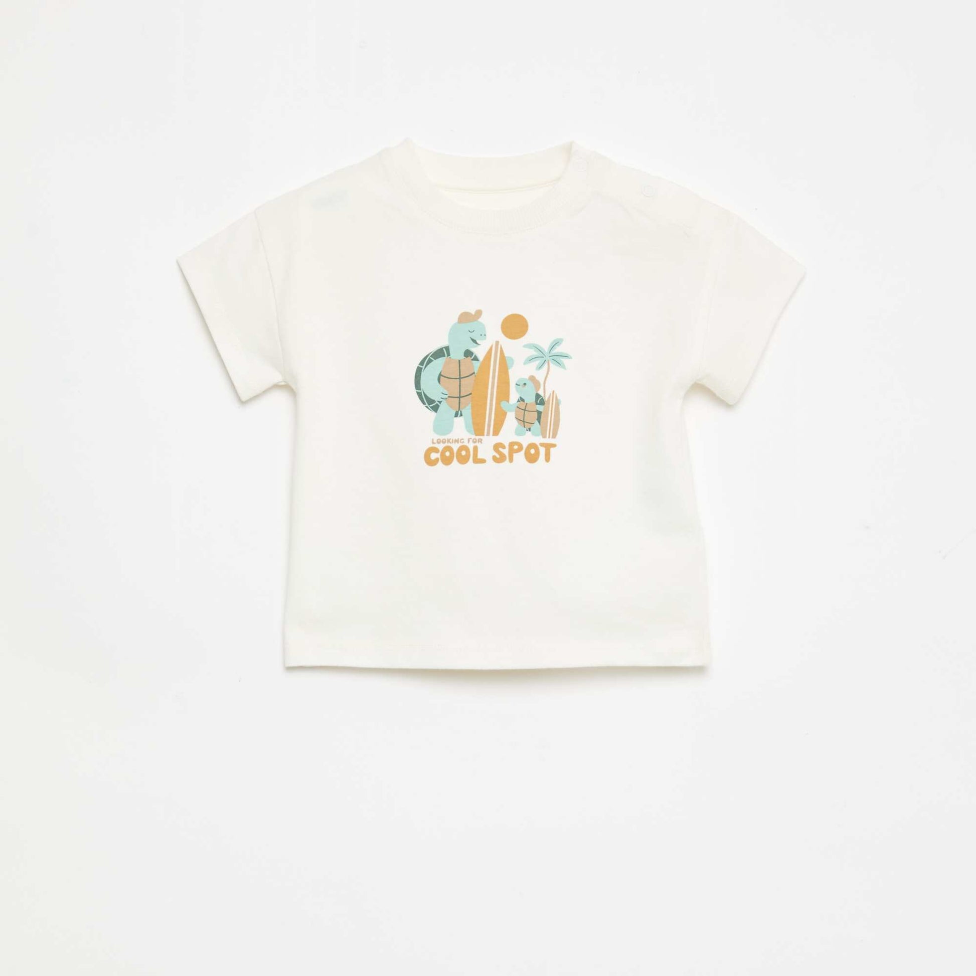 Ensemble 2 pièces en coton  T-shirt + short BLANC