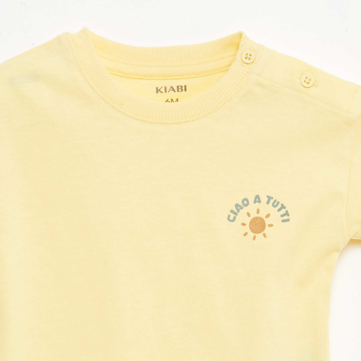 Ensemble 2 pièces short + T-shirt JAUNE