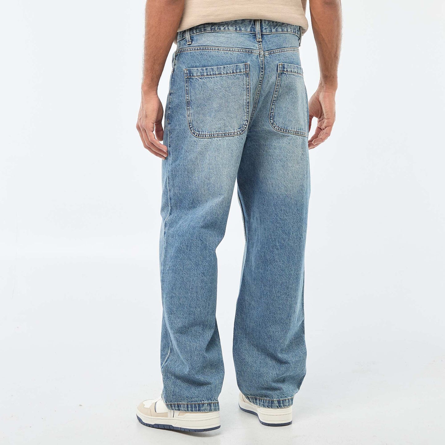 Jean droit / regular fit à 5 poches BLEU