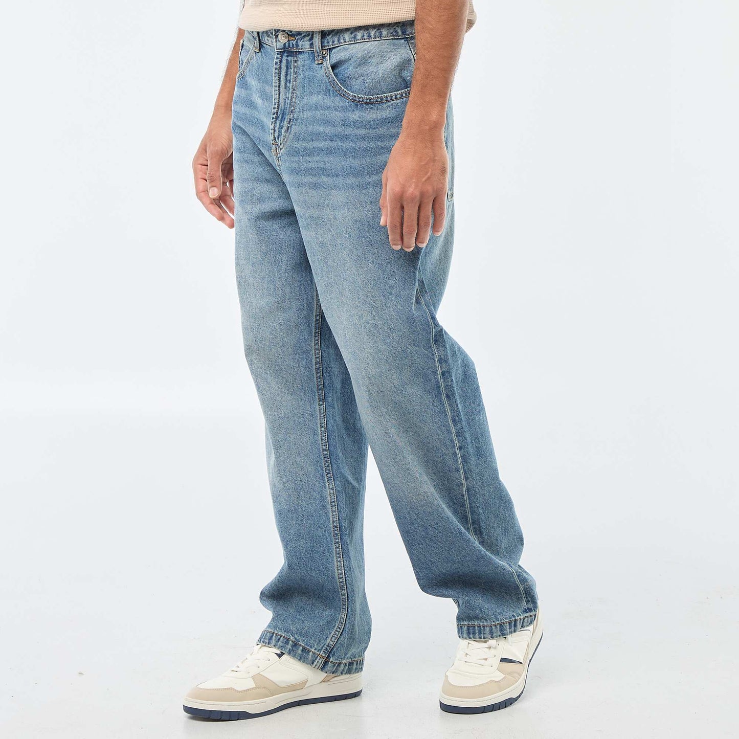 Jean droit / regular fit à 5 poches BLEU
