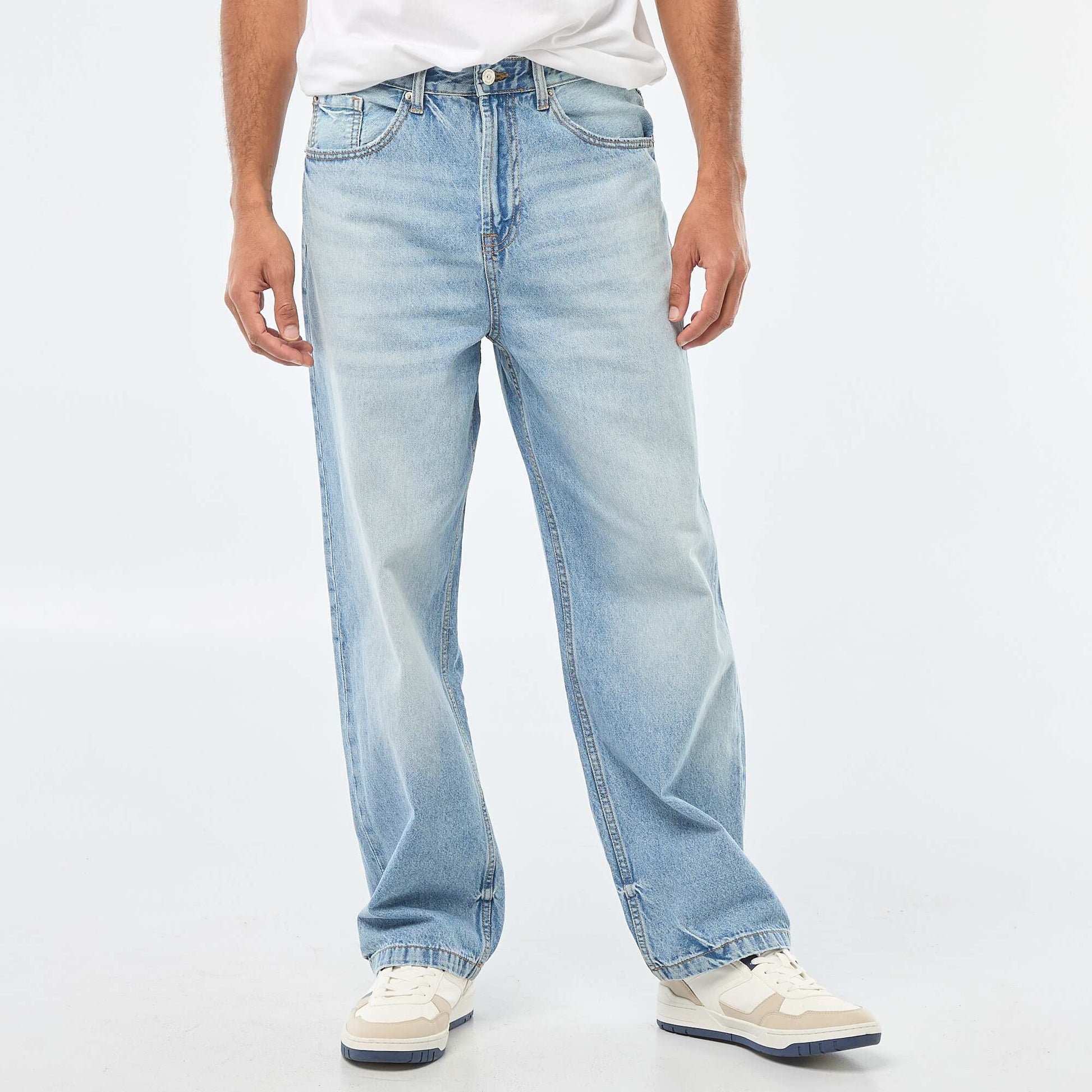 Jean droit / regular fit à 5 poches BLEU