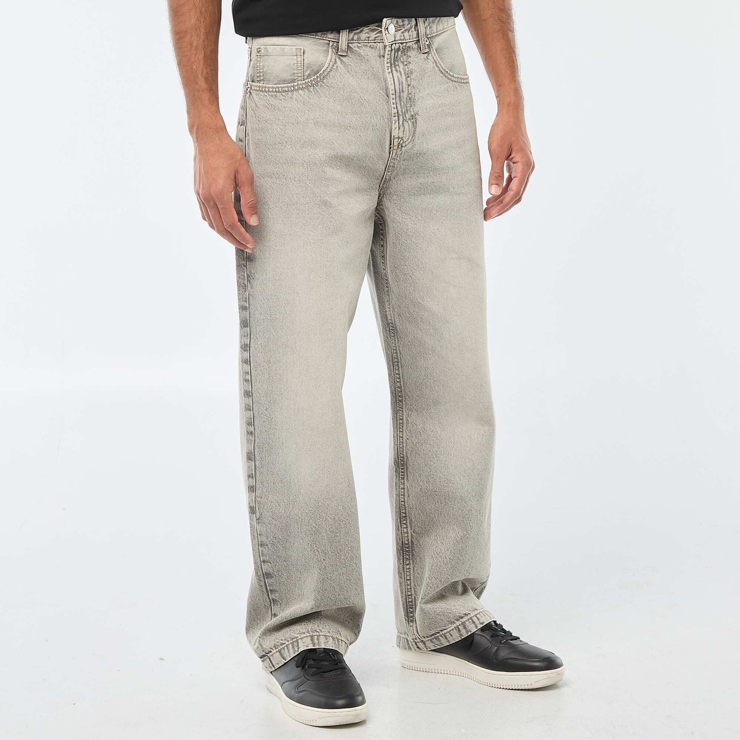 Jean droit / regular fit à 5 poches GRIS