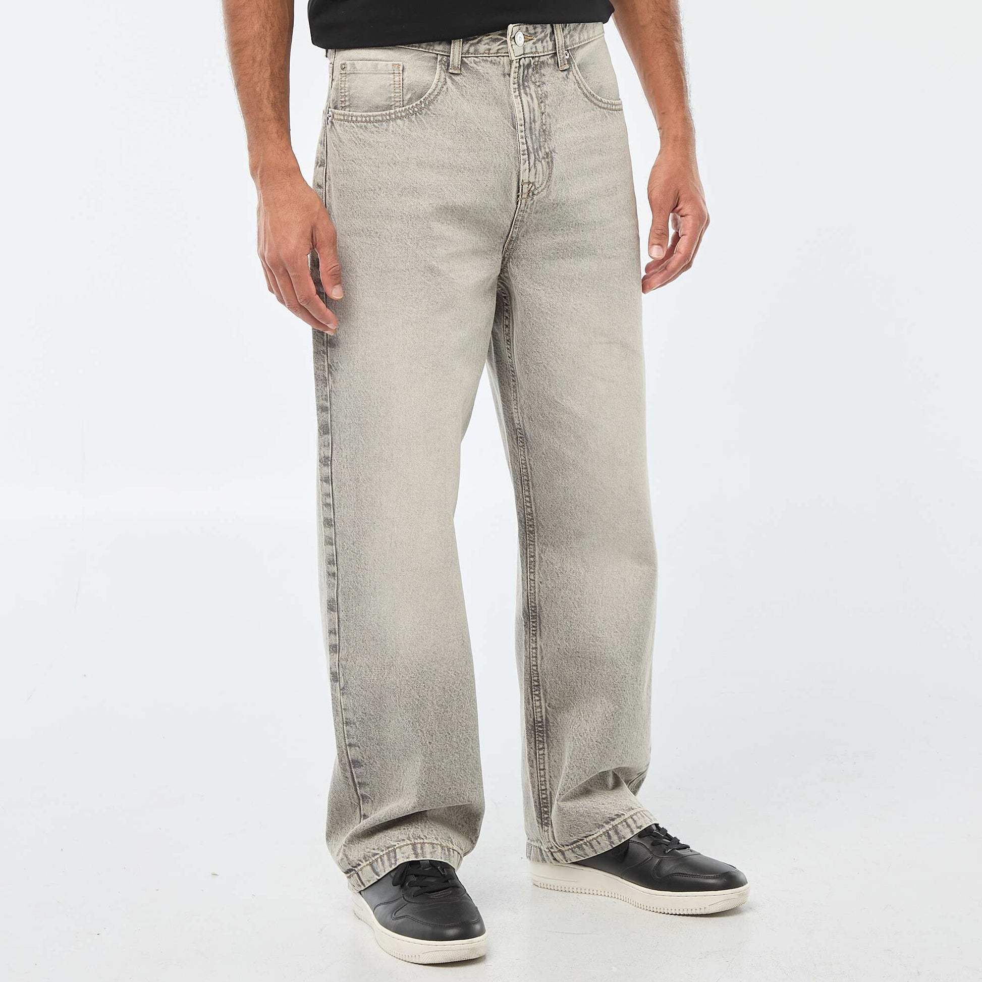 Jean droit / regular fit à 5 poches GRIS