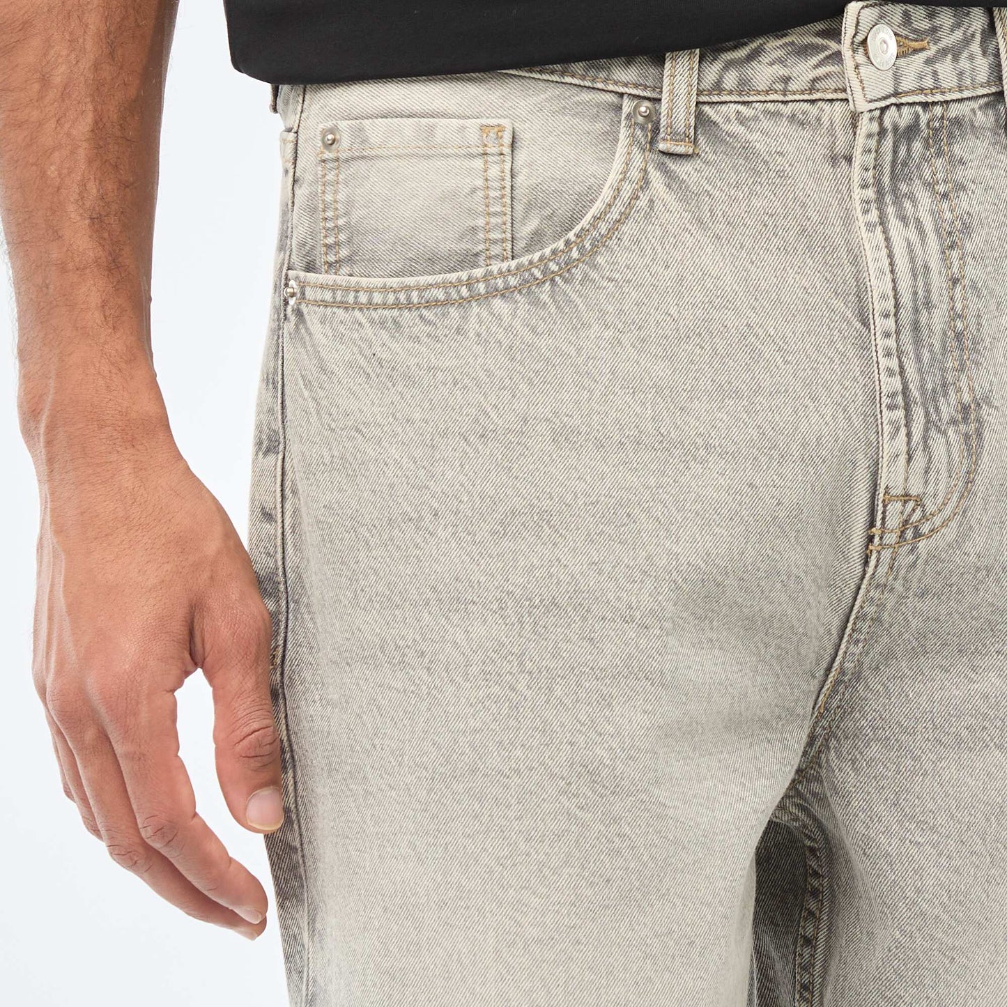 Jean droit / regular fit à 5 poches GRIS