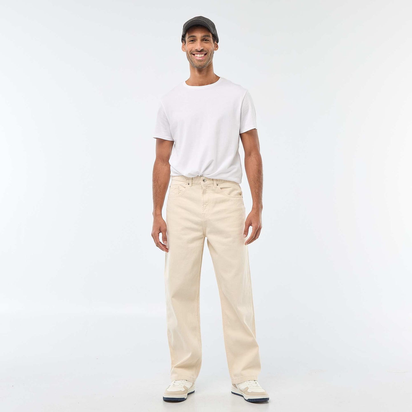 Jean droit / regular fit à 5 poches BLANC