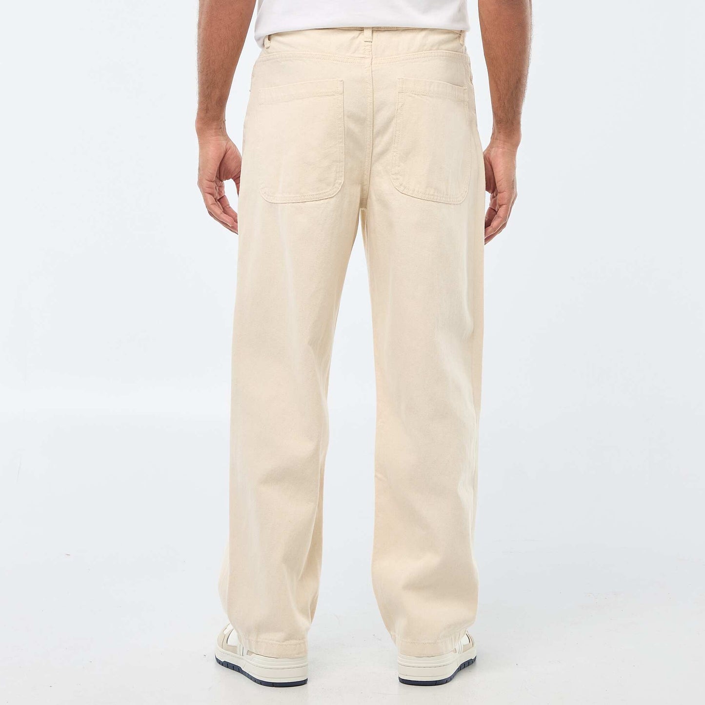 Jean droit / regular fit à 5 poches BLANC