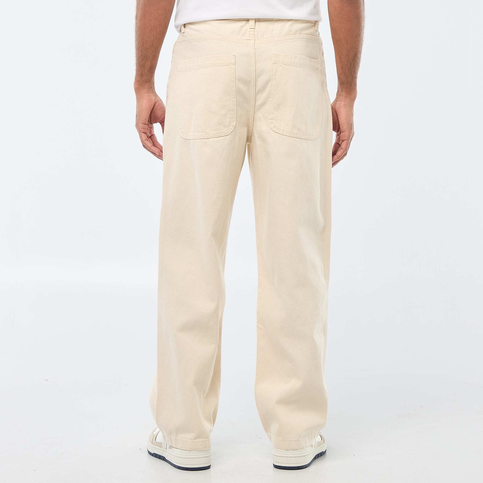 Jean droit / regular fit à 5 poches BLANC