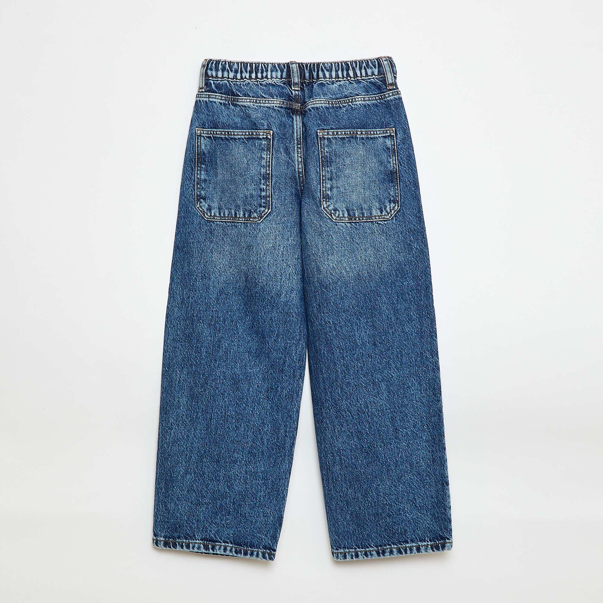 Jean baggy uni 5 poches BLEU