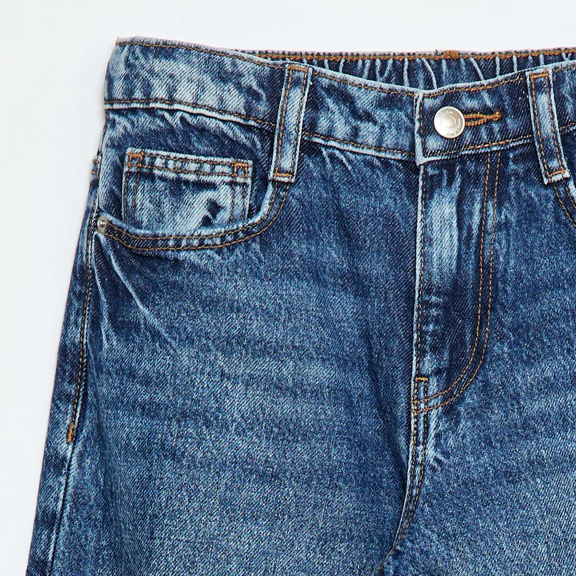 Jean baggy uni 5 poches BLEU