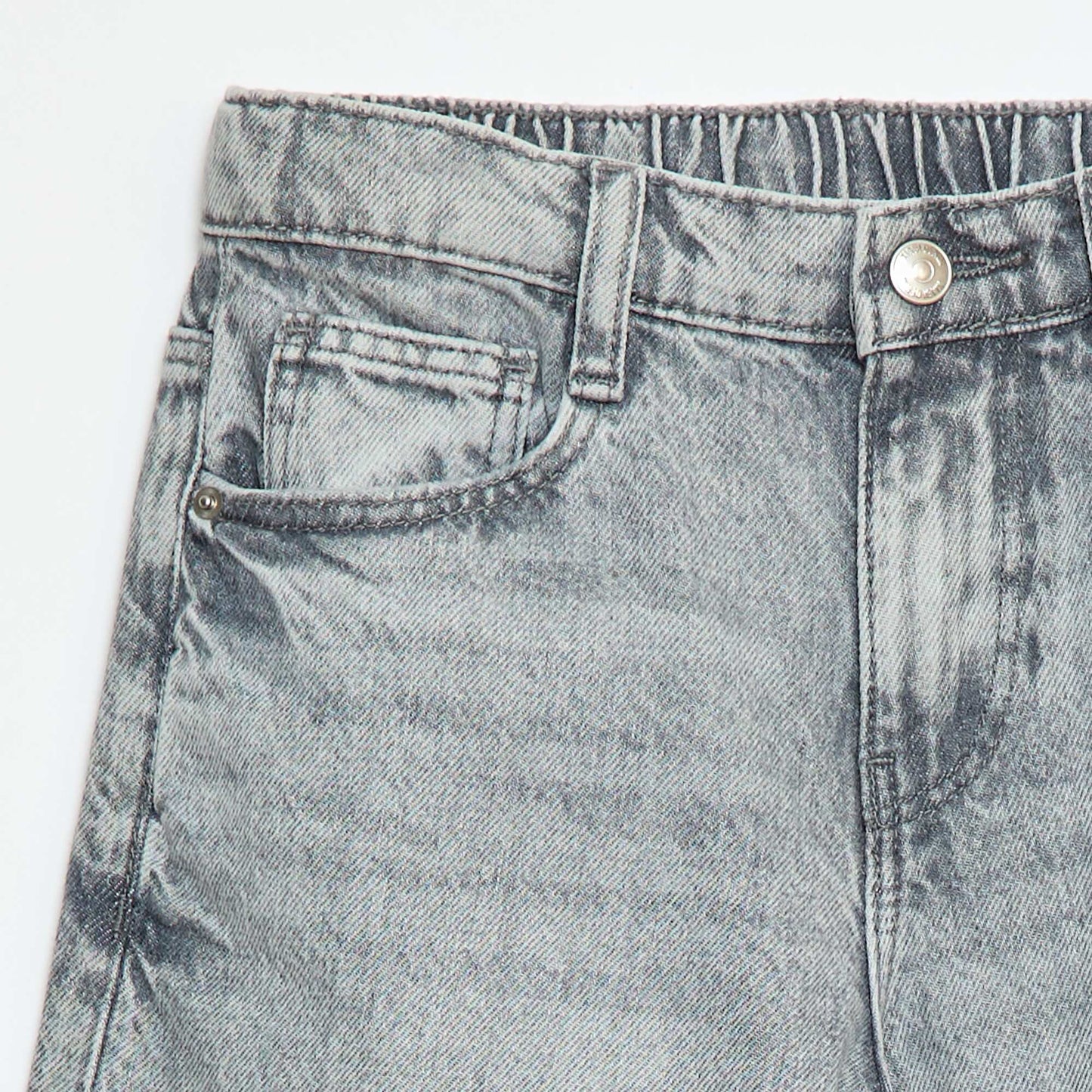 Jean baggy uni 5 poches GRIS