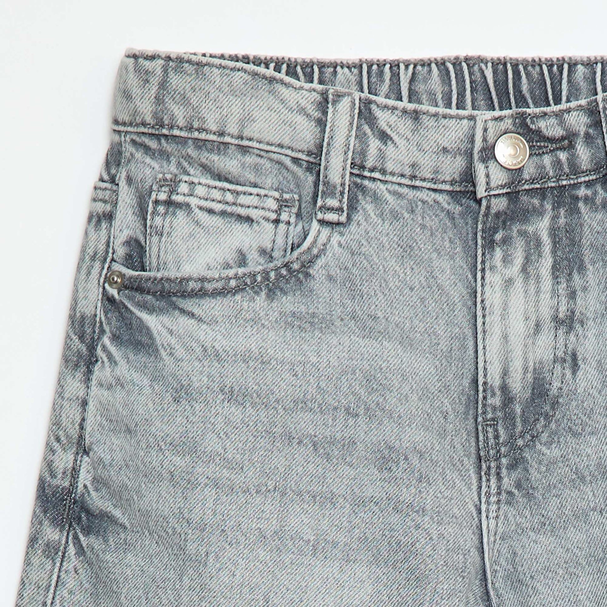 Jean baggy uni 5 poches GRIS