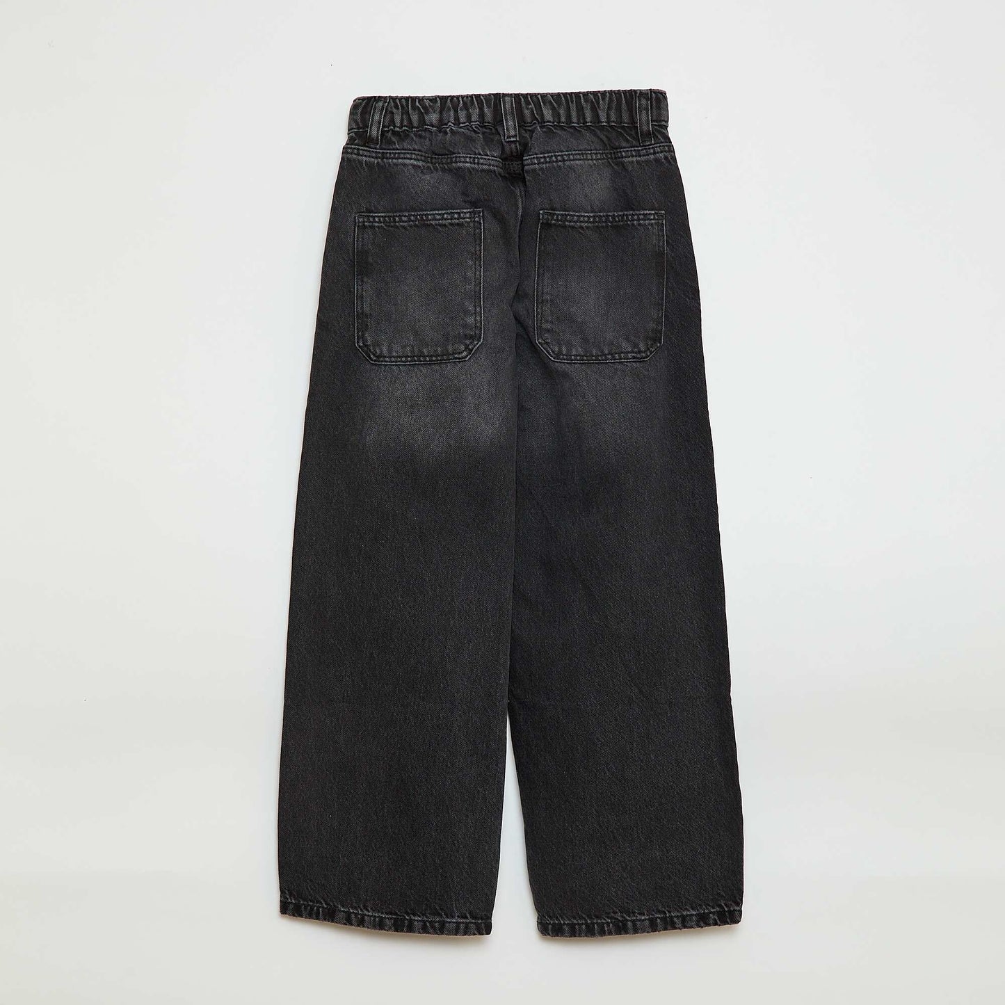 Jean baggy uni 5 poches NOIR
