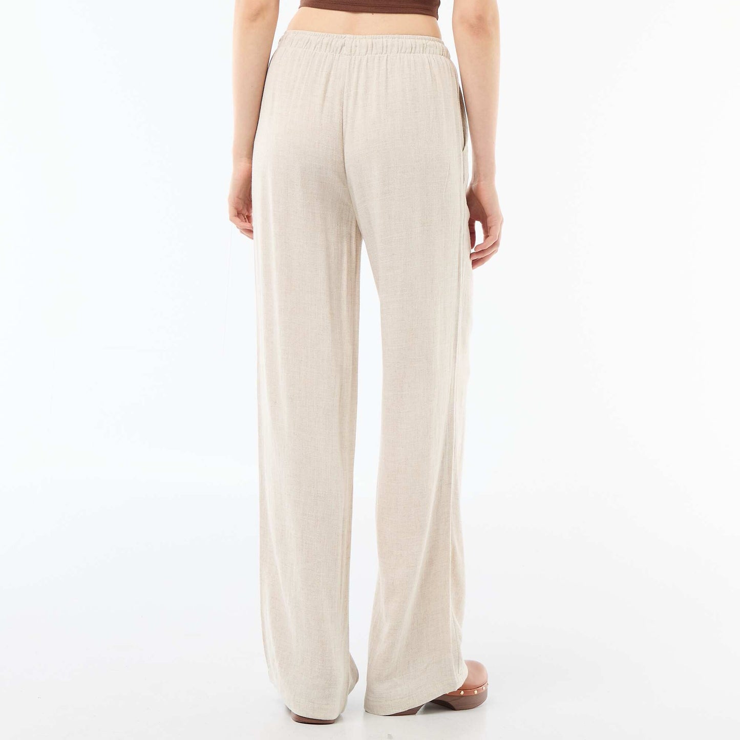 Pantalon en lin avec 2 poches BEIGE