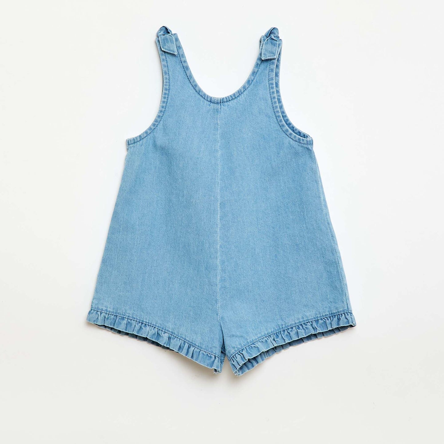 Combinaison courte en denim BLEU