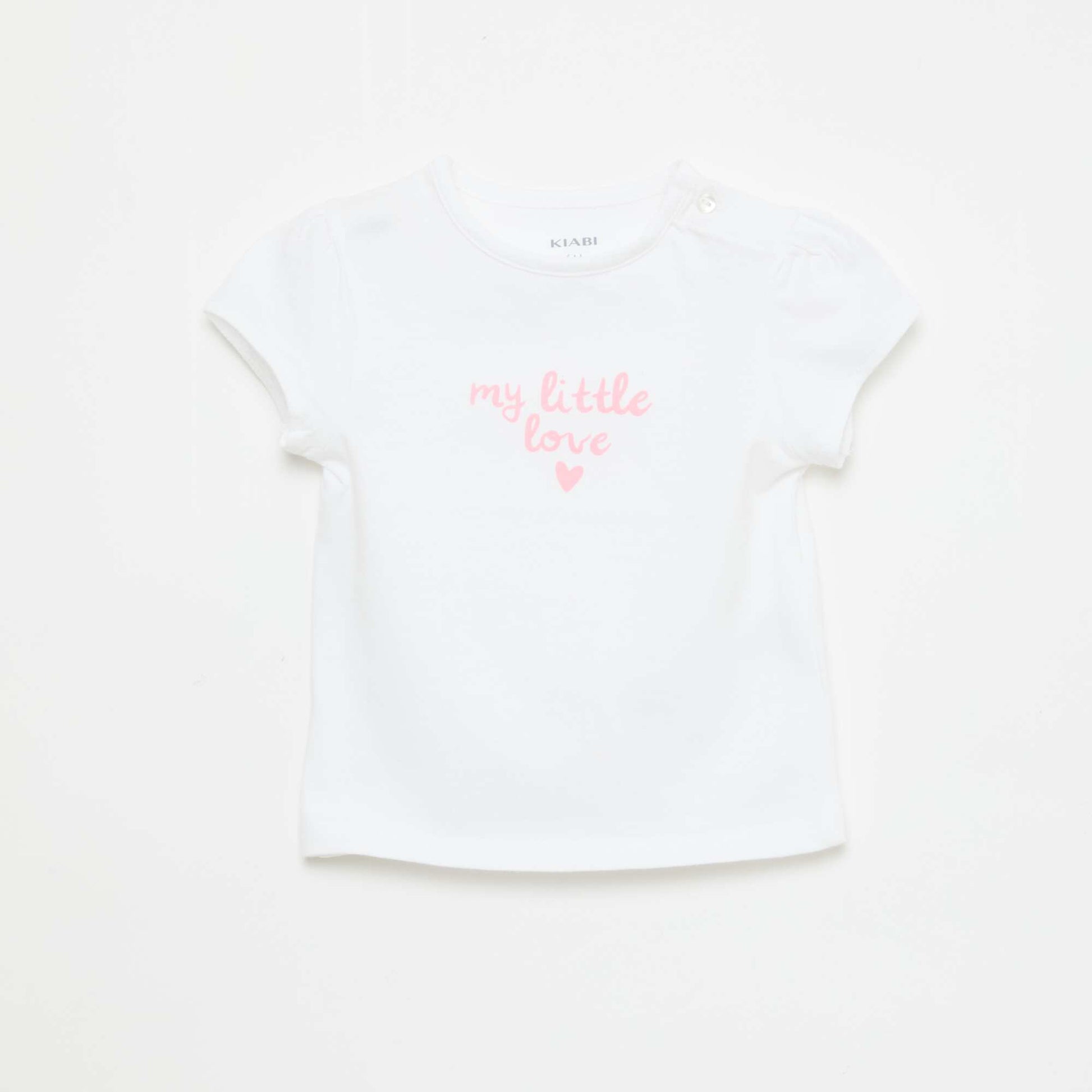 T-shirt en jersey à manches courtes BLANC