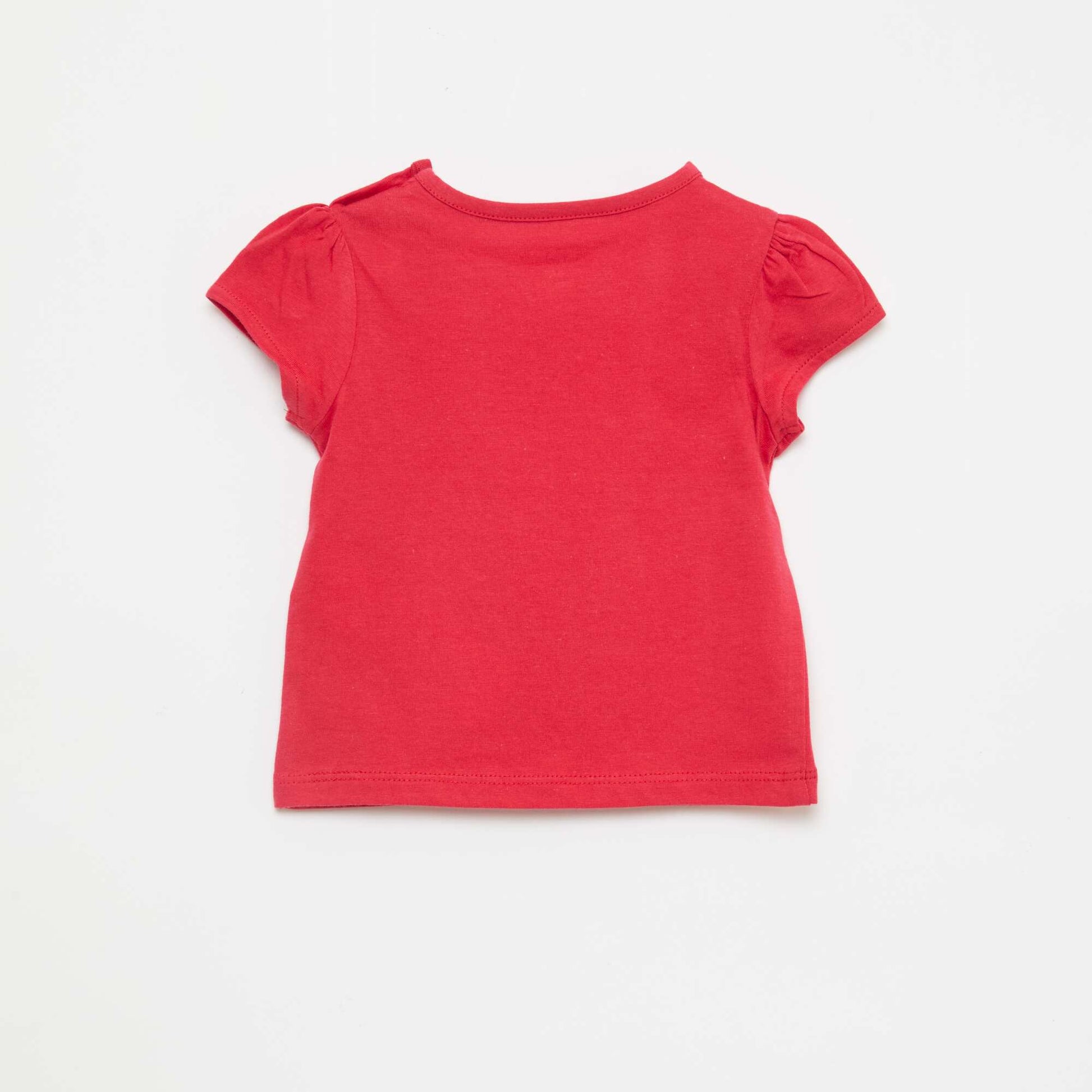 T-shirt en jersey à manches courtes ROUGE