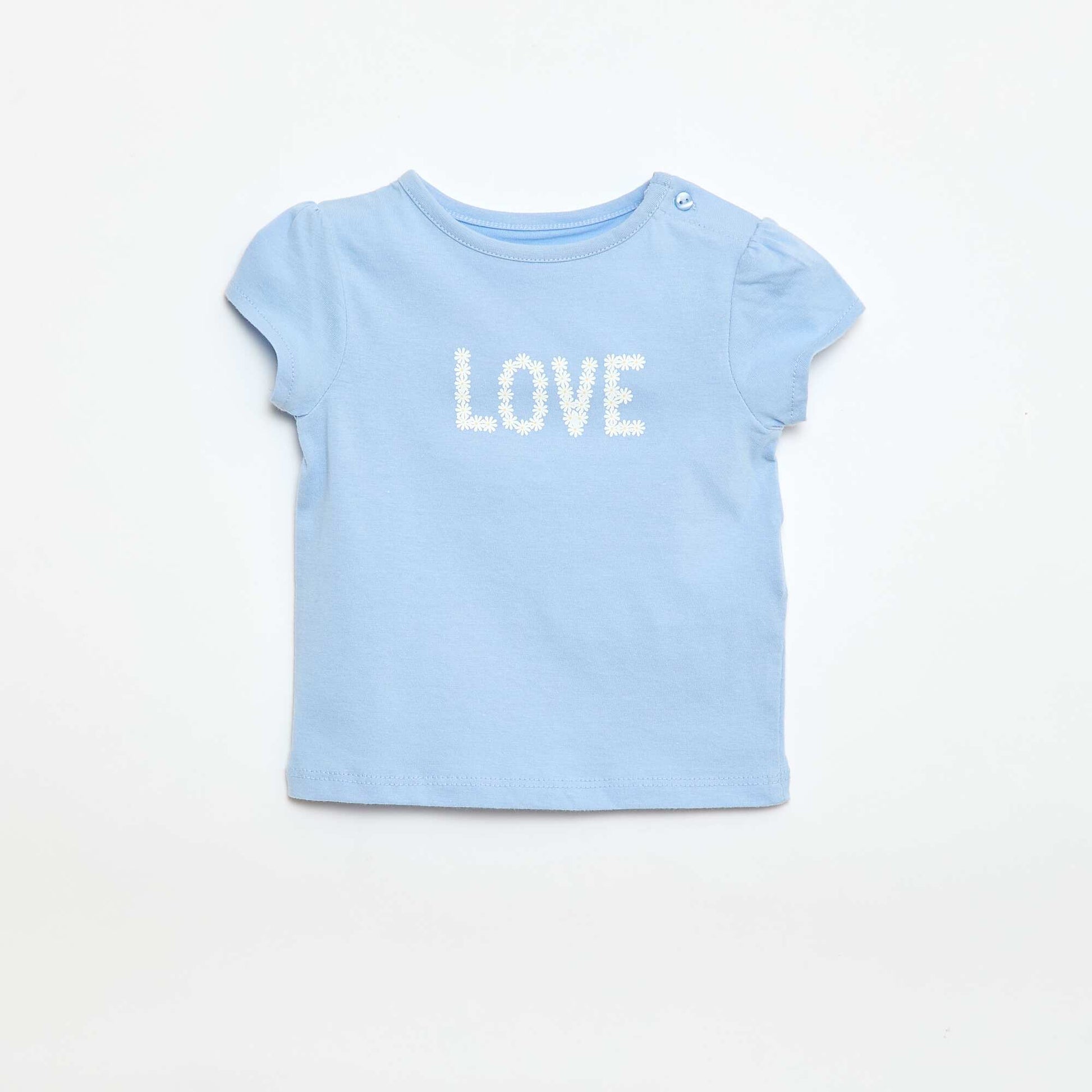 T-shirt en jersey avec manches courtes BLEU