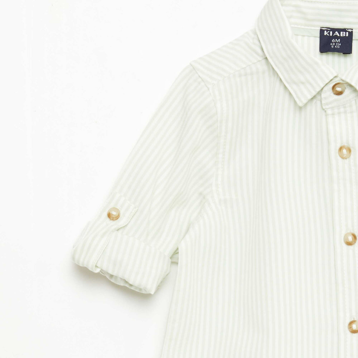 Chemise en coton avec nœud papillon amovible BLANC