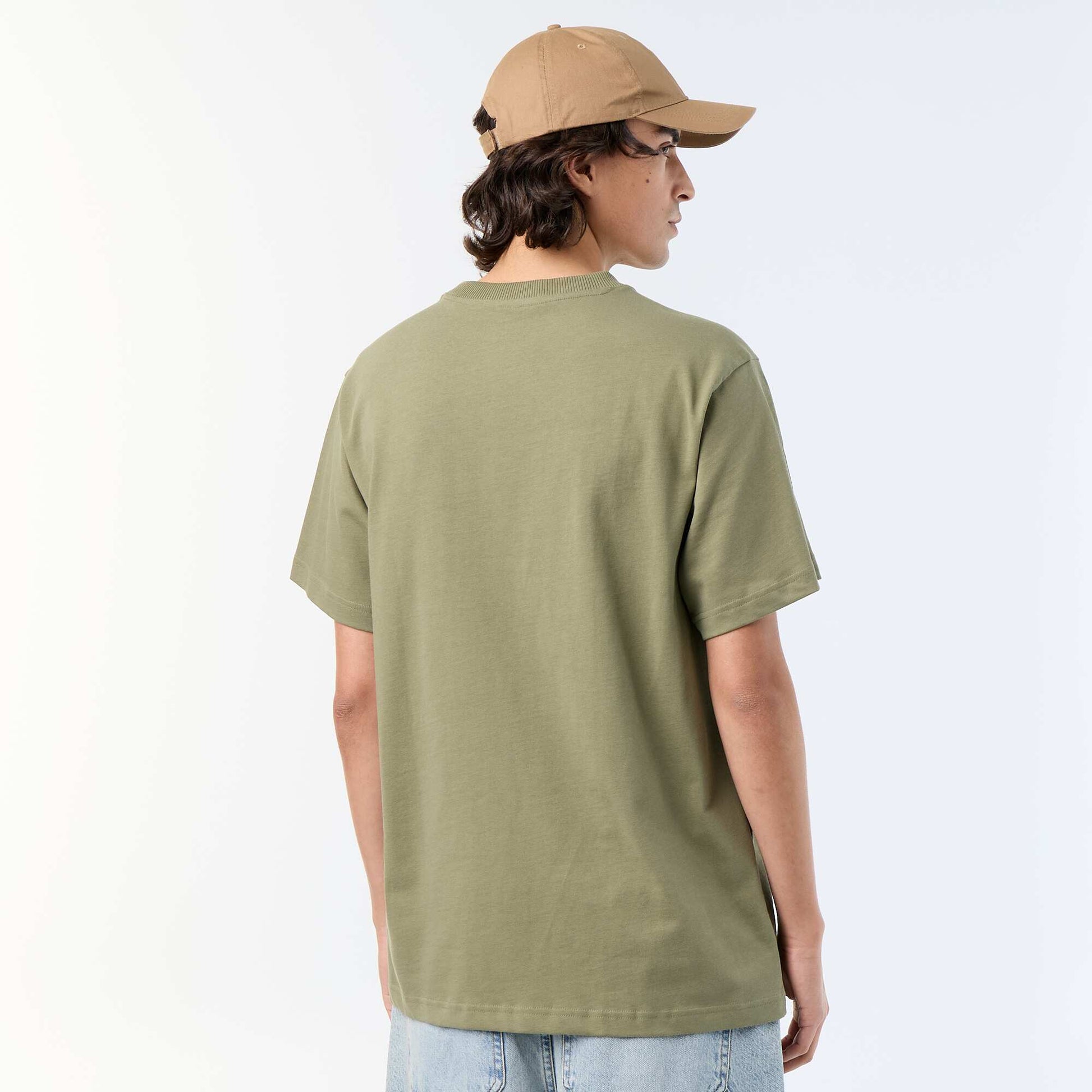 Tee-shirt uni coupe confort fit / oversize à manches courtes VERT