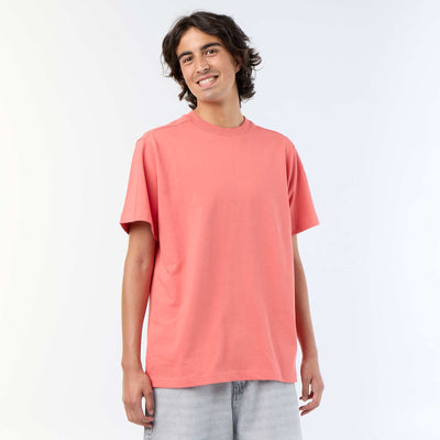 Tee-shirt uni coupe confort fit / oversize à manches courtes ORANGE