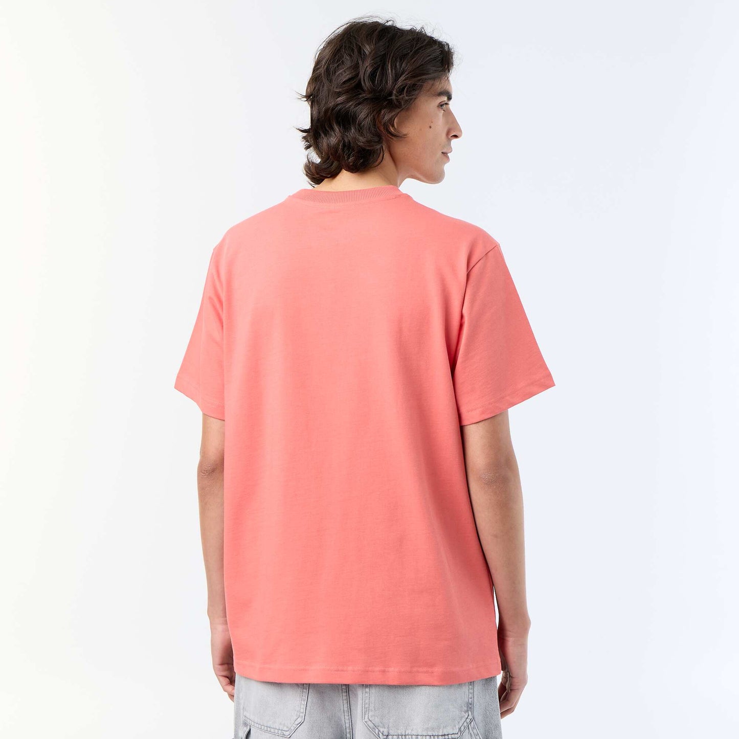 Tee-shirt uni coupe confort fit / oversize à manches courtes ORANGE