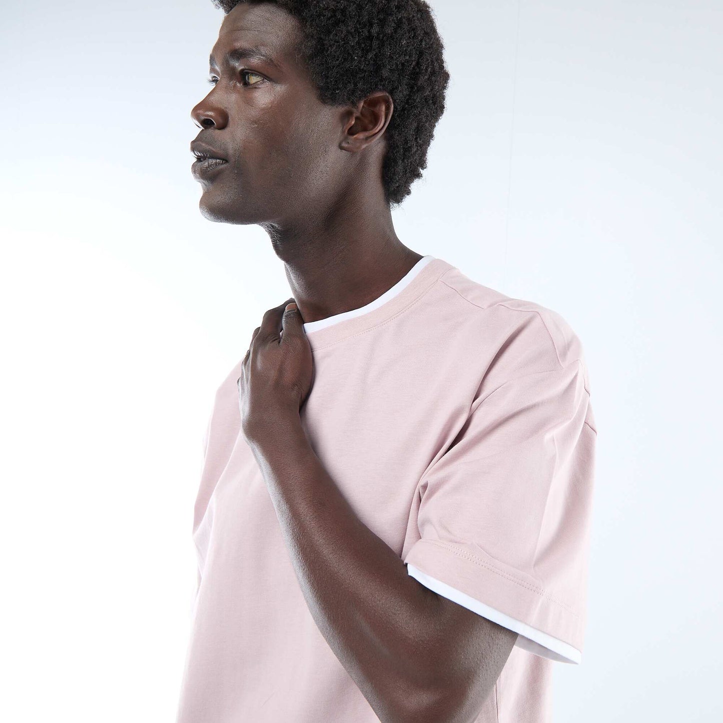 T-shirt effet 2-en-1 à manches courtes VIOLET
