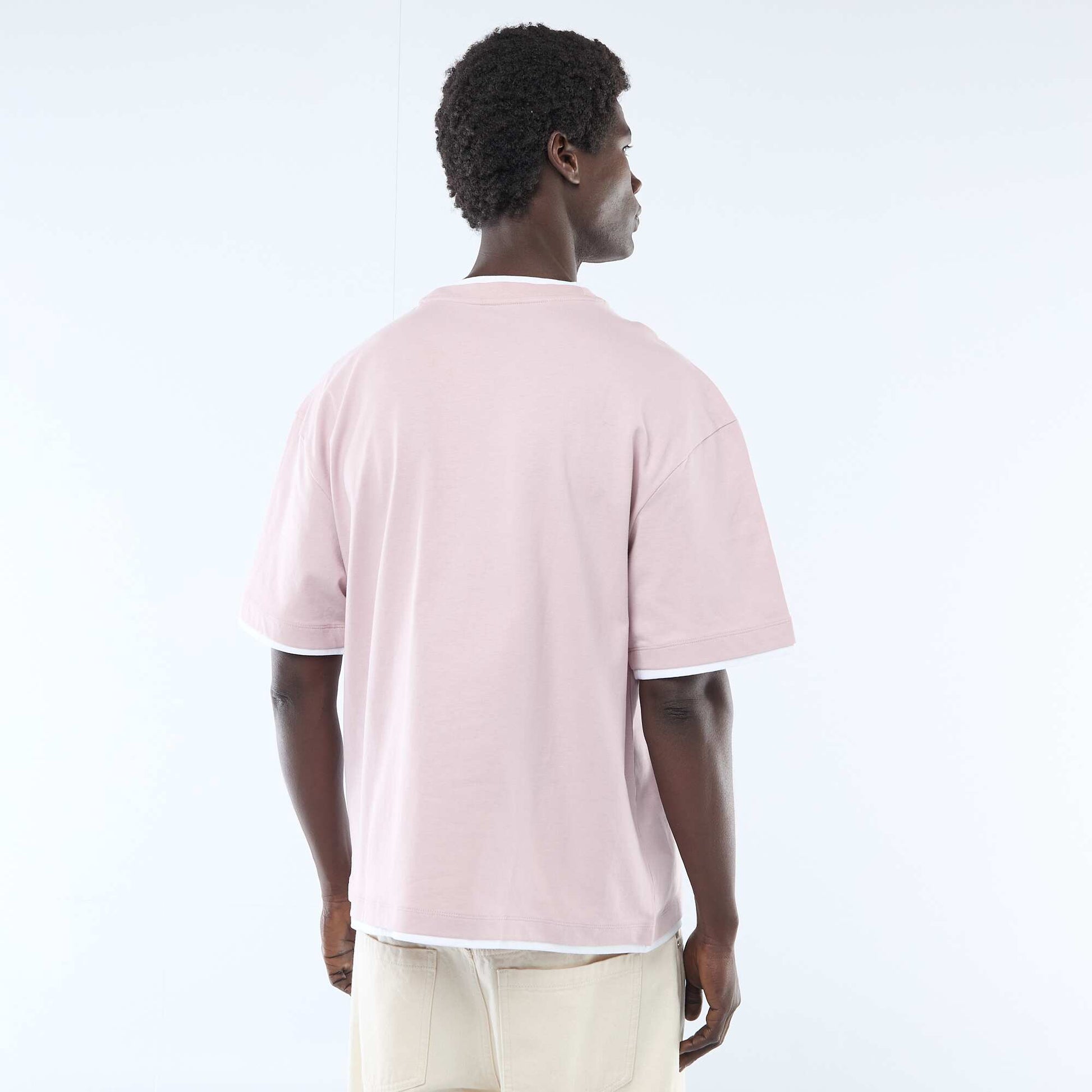 T-shirt effet 2-en-1 à manches courtes VIOLET