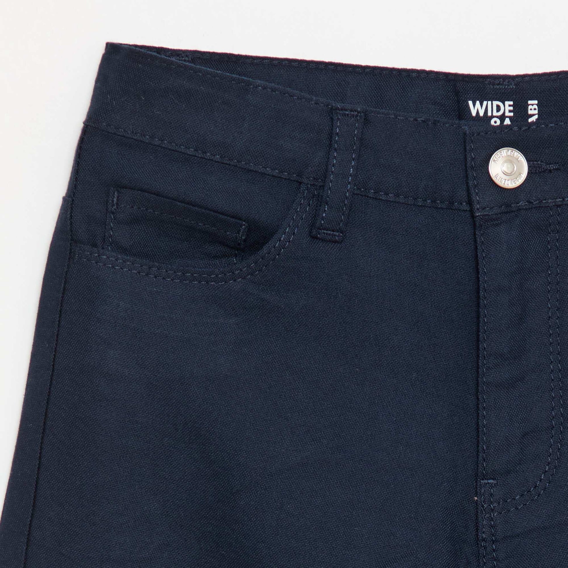 Pantalon chino wide legs BLEU
