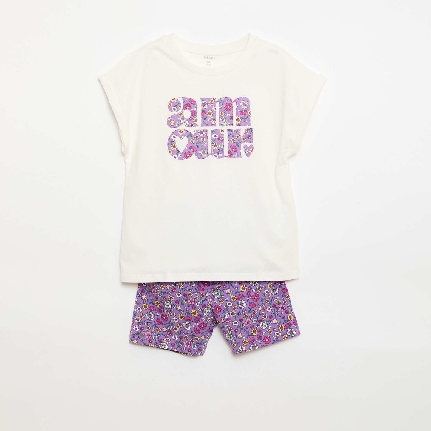 Pyjama court t-shirt + short - 2 pièces VIOLET