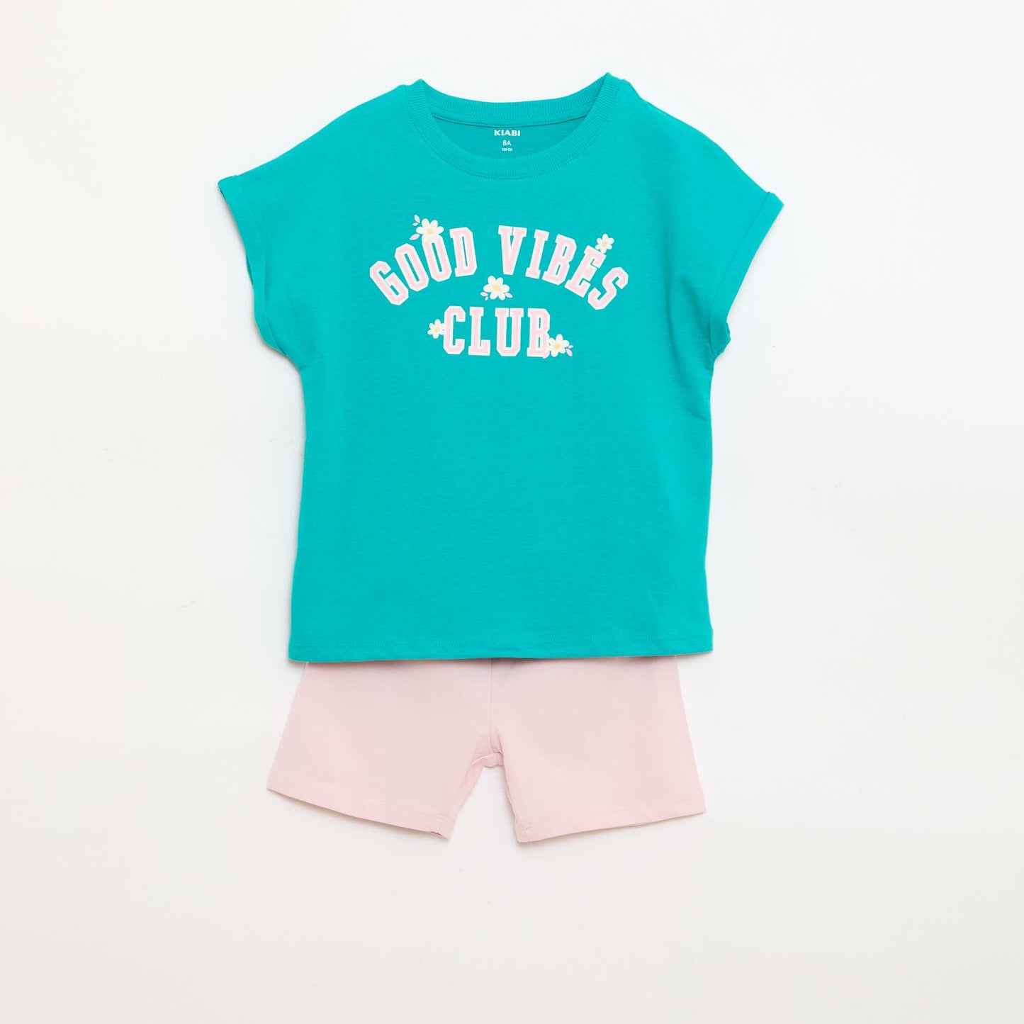 Pyjama court t-shirt + short - 2 pièces VERT