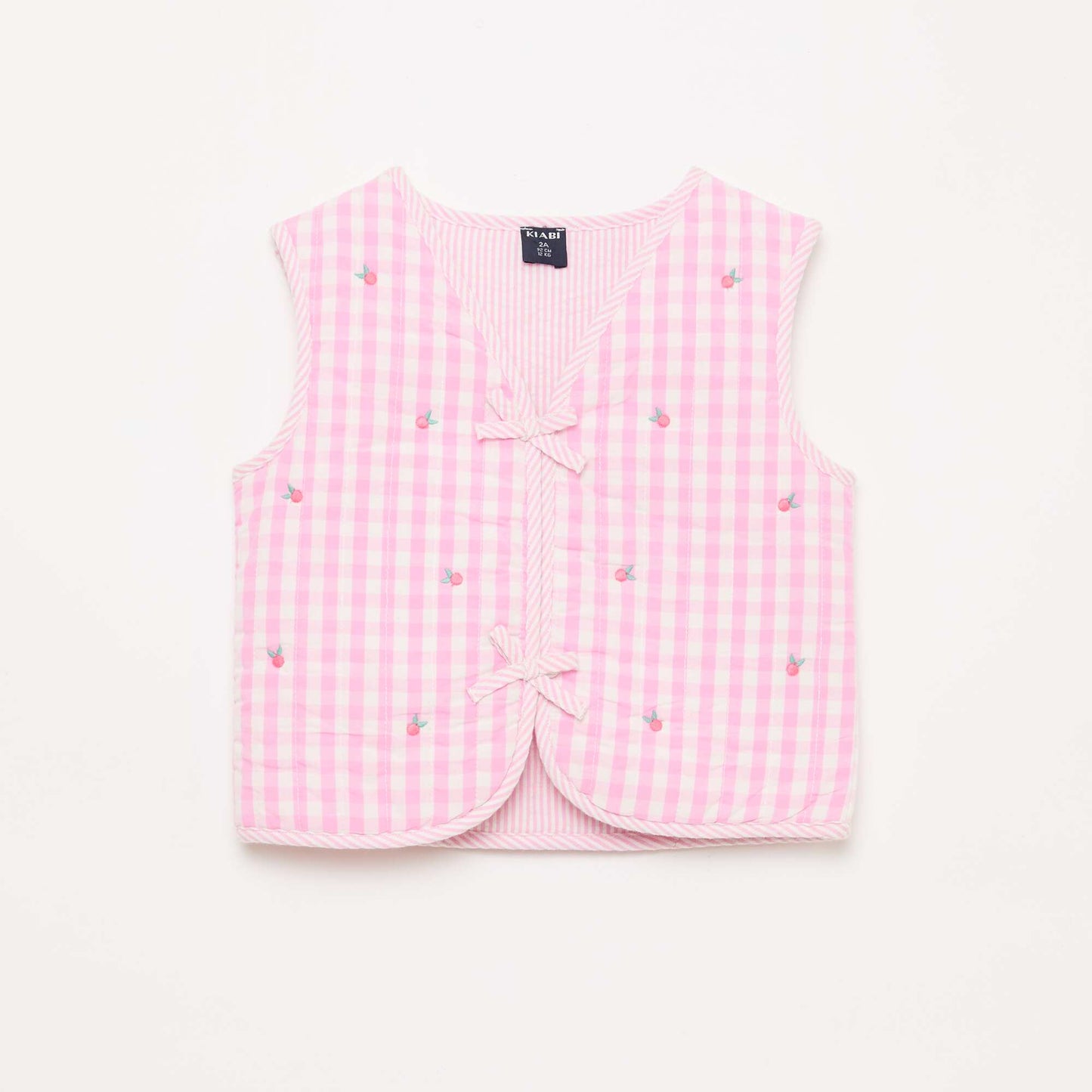 Gilet sans manches réversible en popeline ROSE