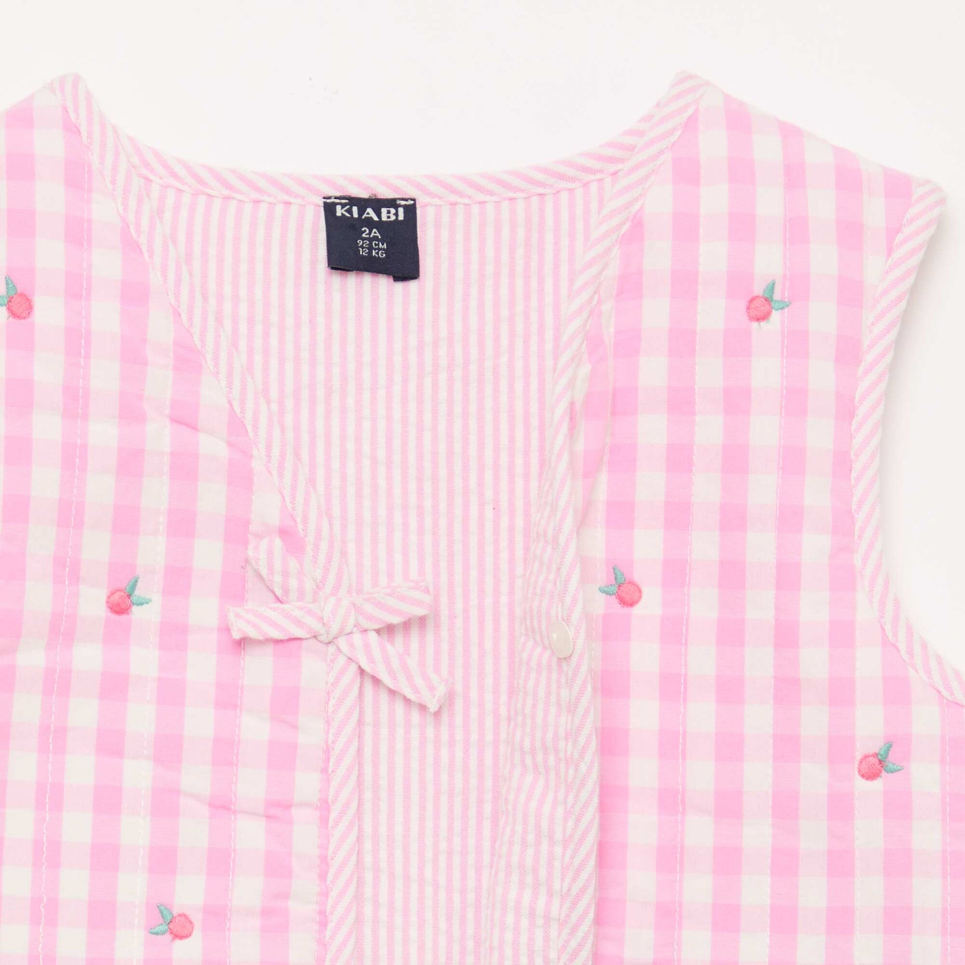 Gilet sans manches réversible en popeline ROSE