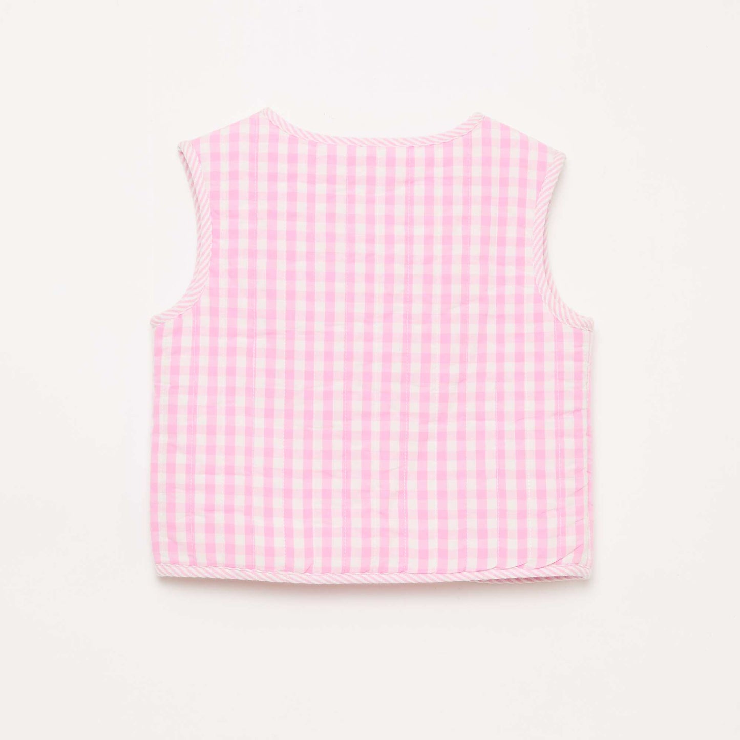Gilet sans manches réversible en popeline ROSE