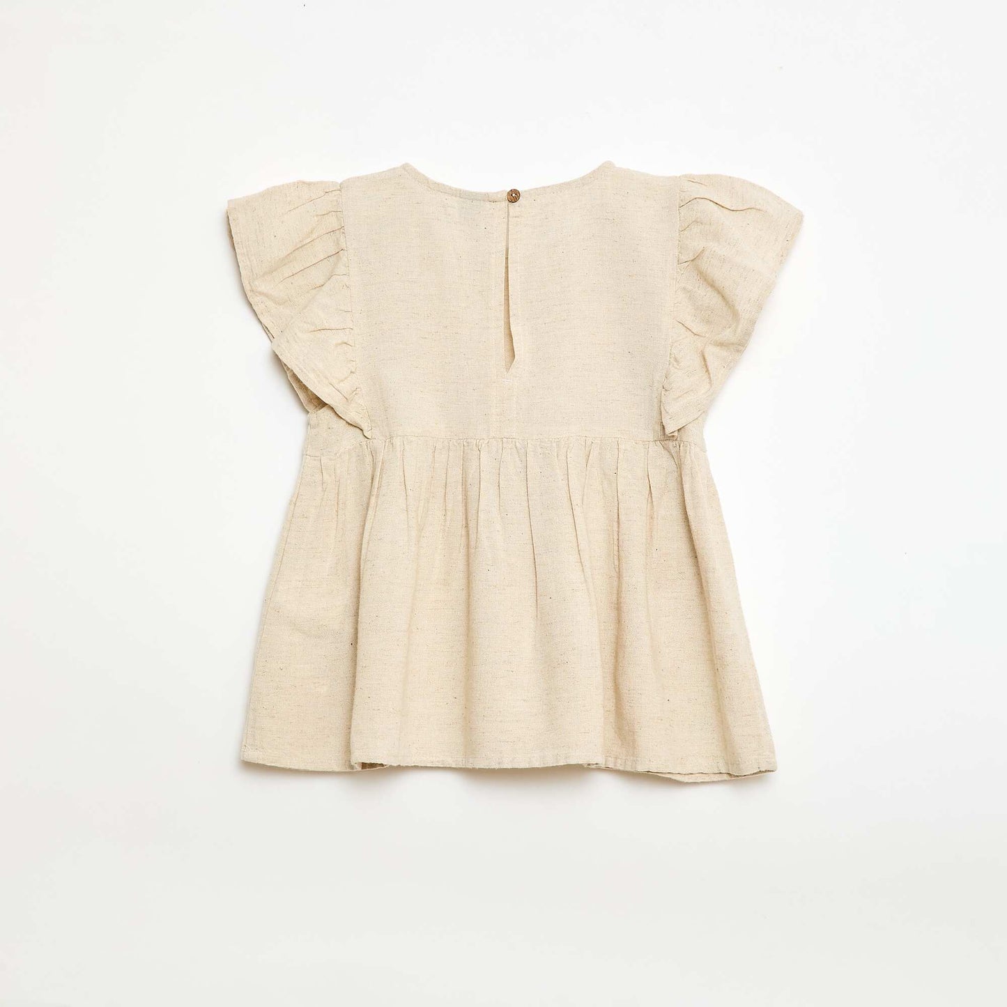 Blouse ample en lin mélangé BLANC